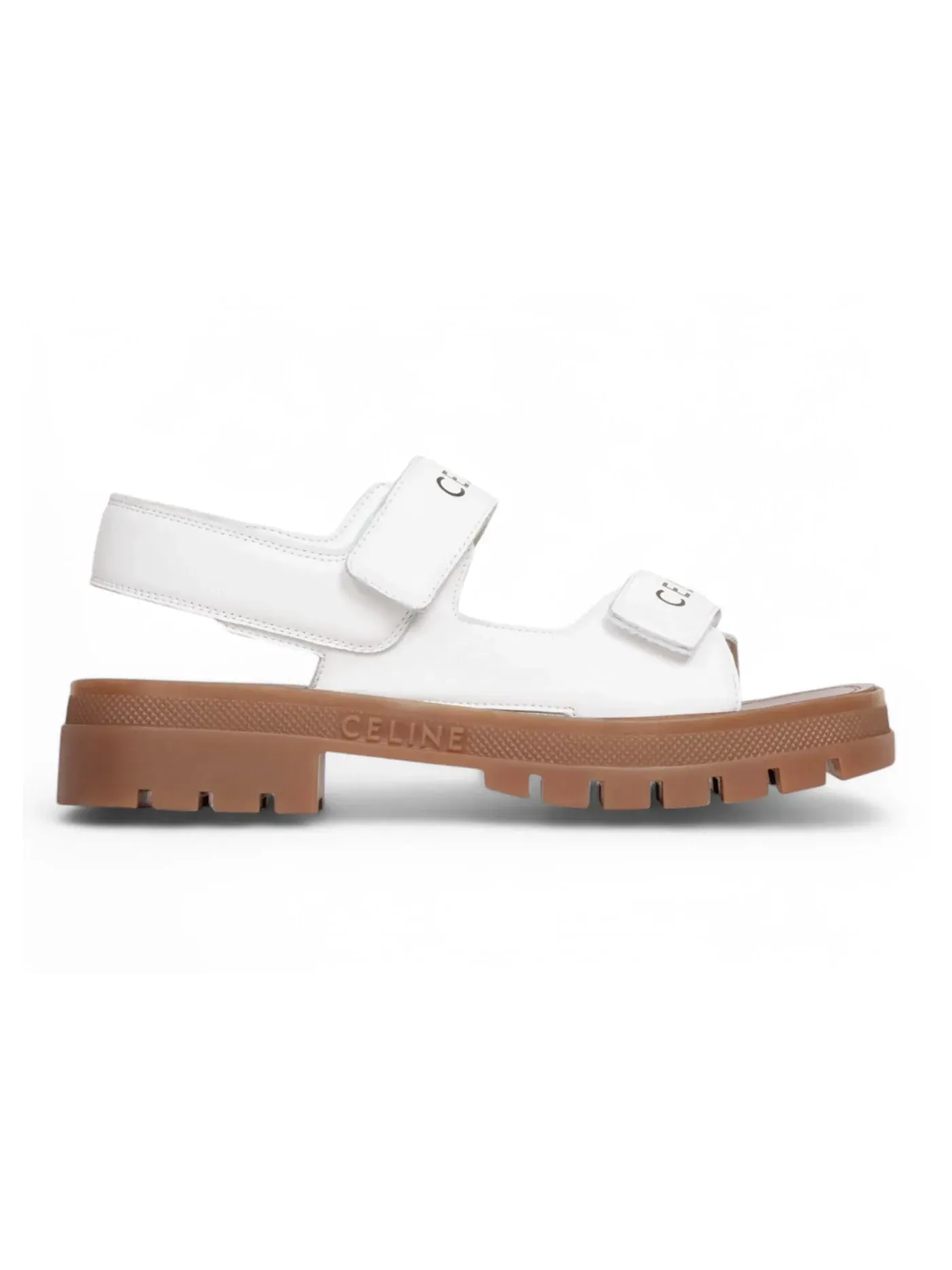 Женские сандалии с принтом Celine Leo Scratch Sandal Celine — изображение 1 из 1, белый/бежевый