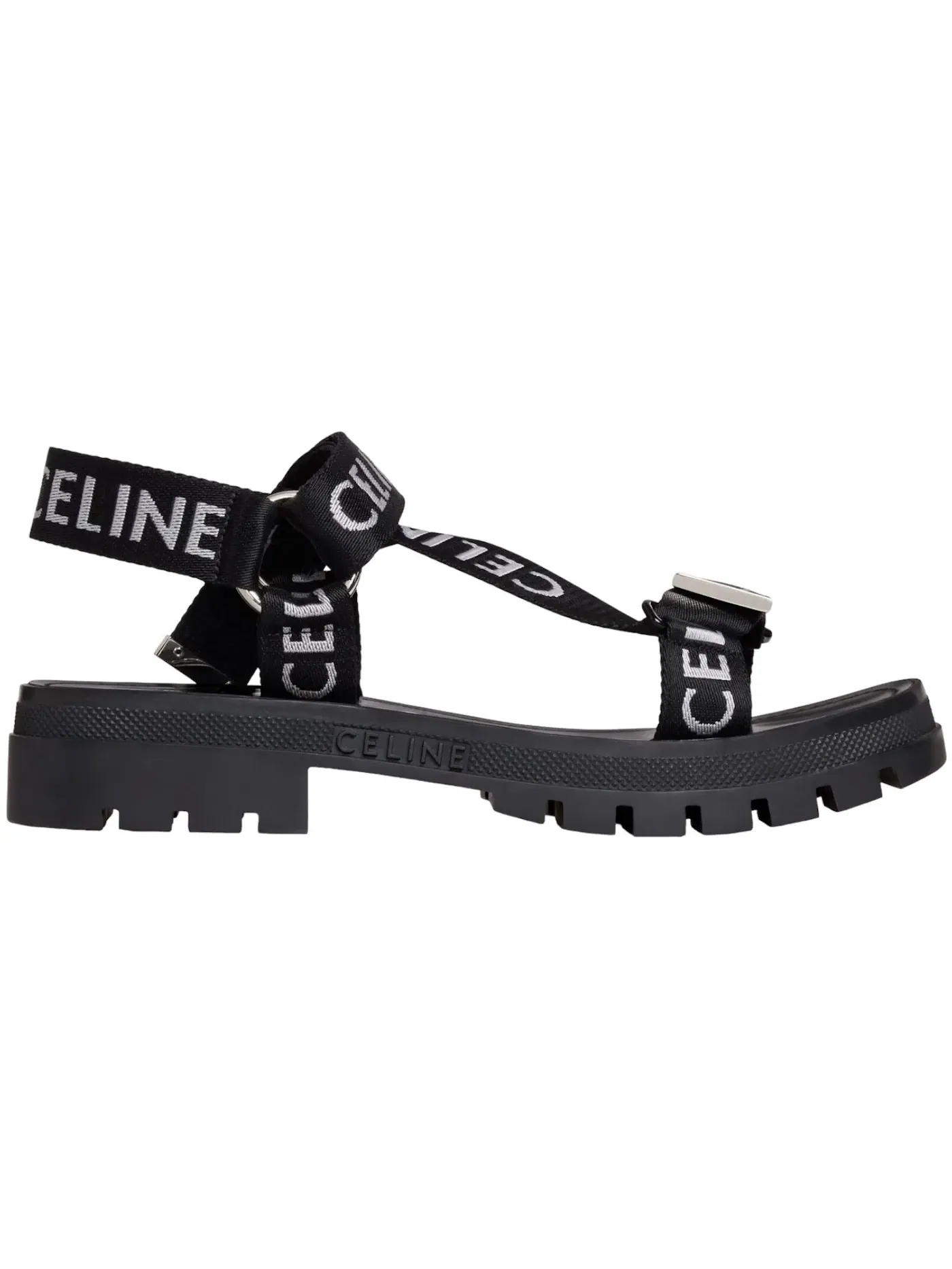 Мужские сандалии с ремешками Celine Leo Strappy Sandal Celine — изображение 1 из 1, черный/белый
