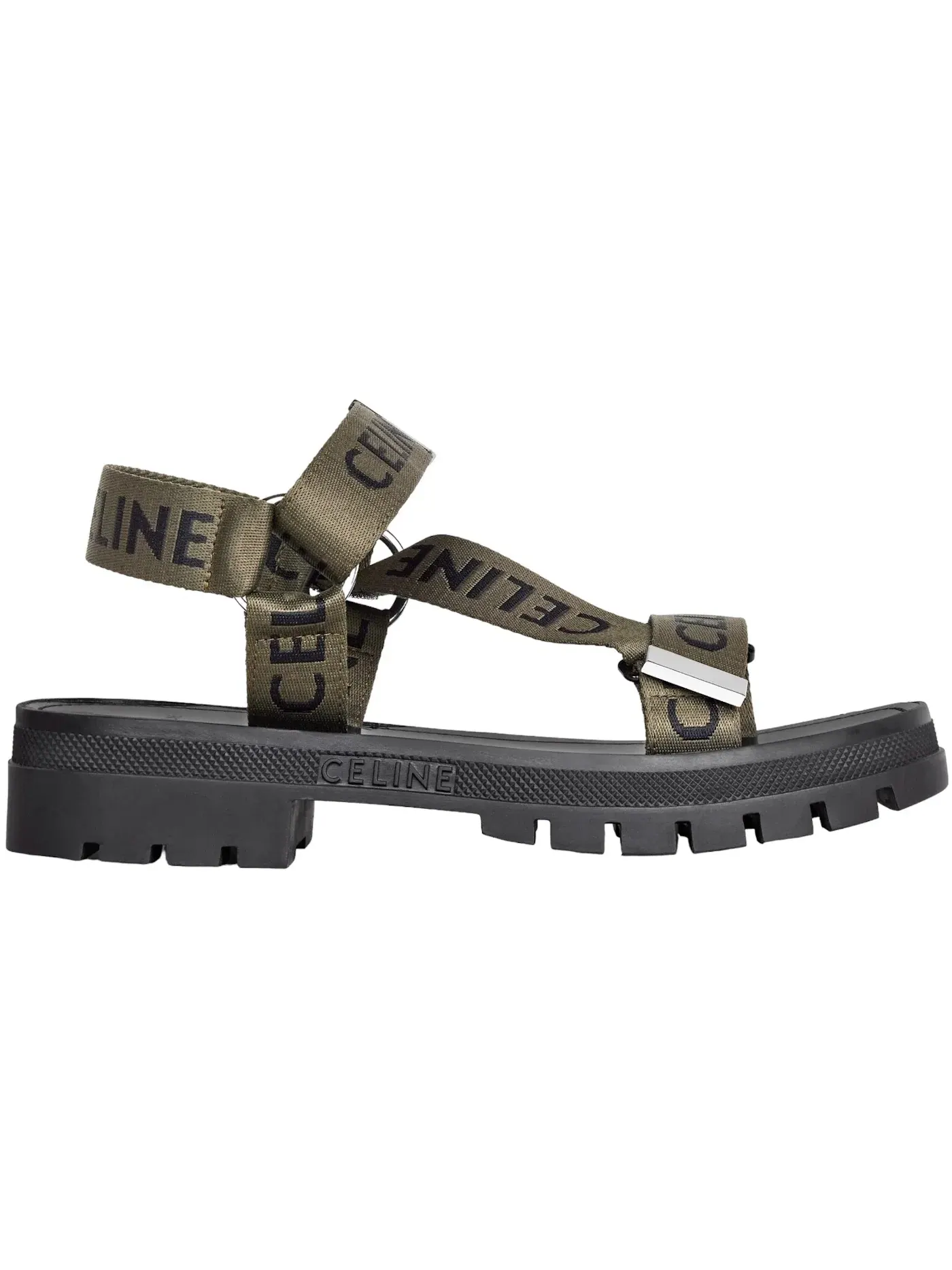 Мужские сандалии с перепонками Celine Leo Strappy Sandal — изображение 1 из 1, хаки черный