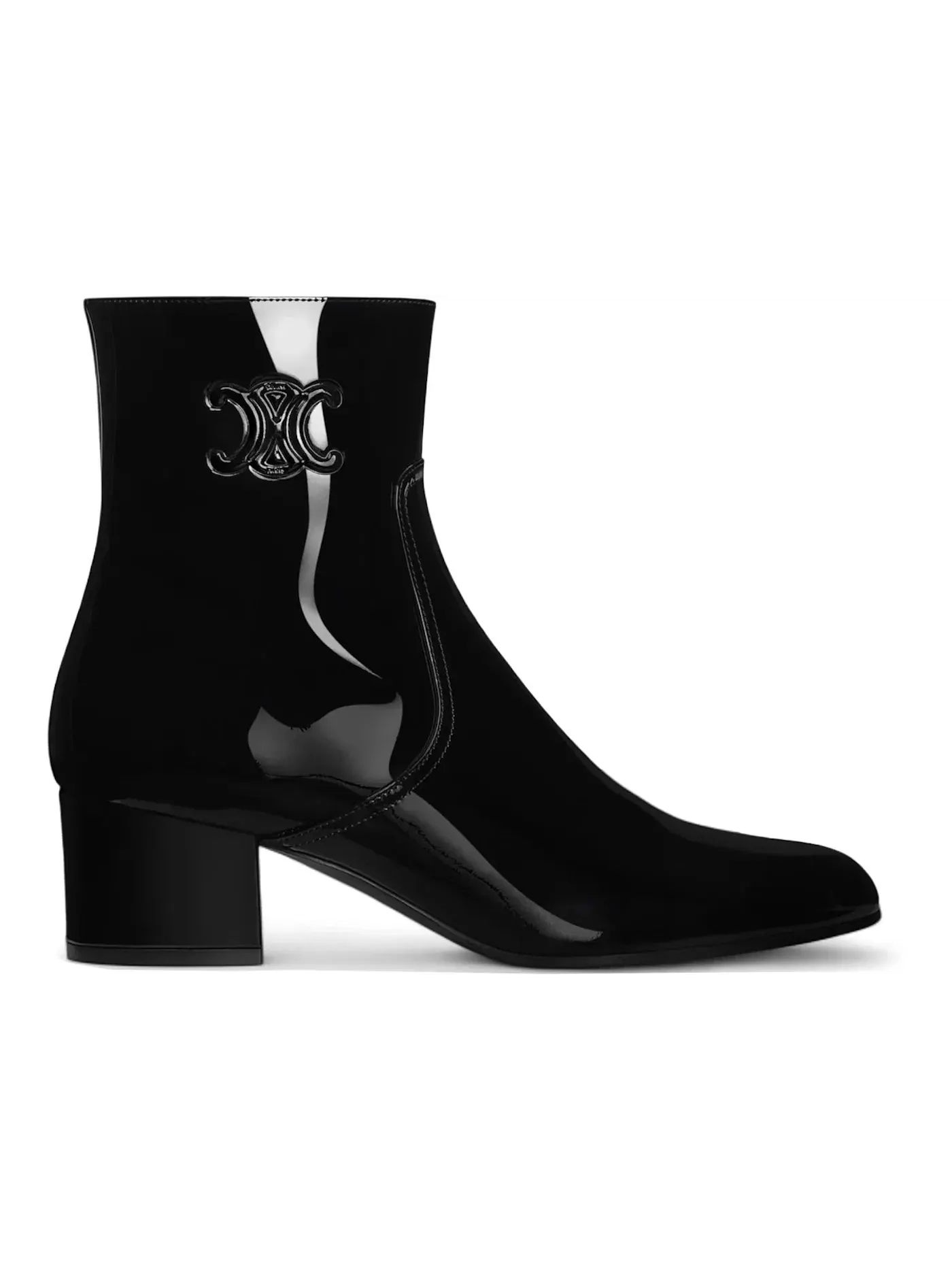 Женские сапоги с молнией Celine Les Bottes Triomphe Zipped Boot — изображение 1 из 1, черный
