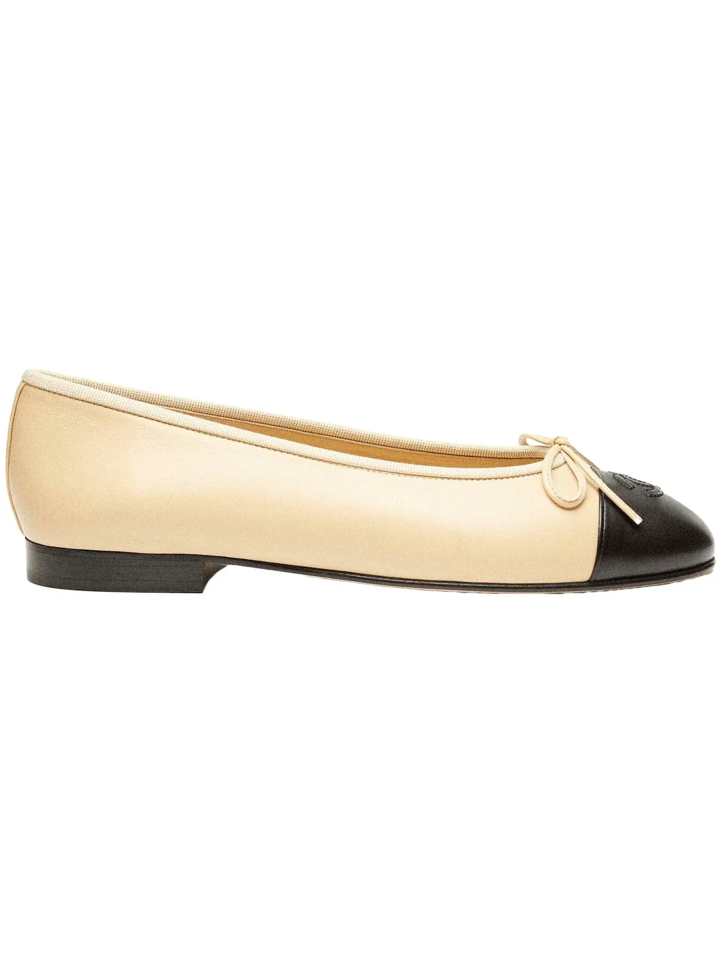 Женские балетки с кожаными мысками Chanel Lambskin 10mm Ballet Flats