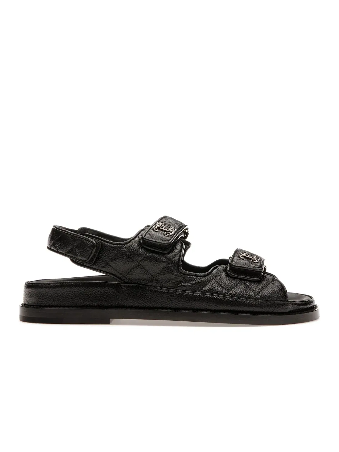 Женские сандалии стеганые Chanel Quilted Dad Sandal Chanel — изображение 1 из 4, черный