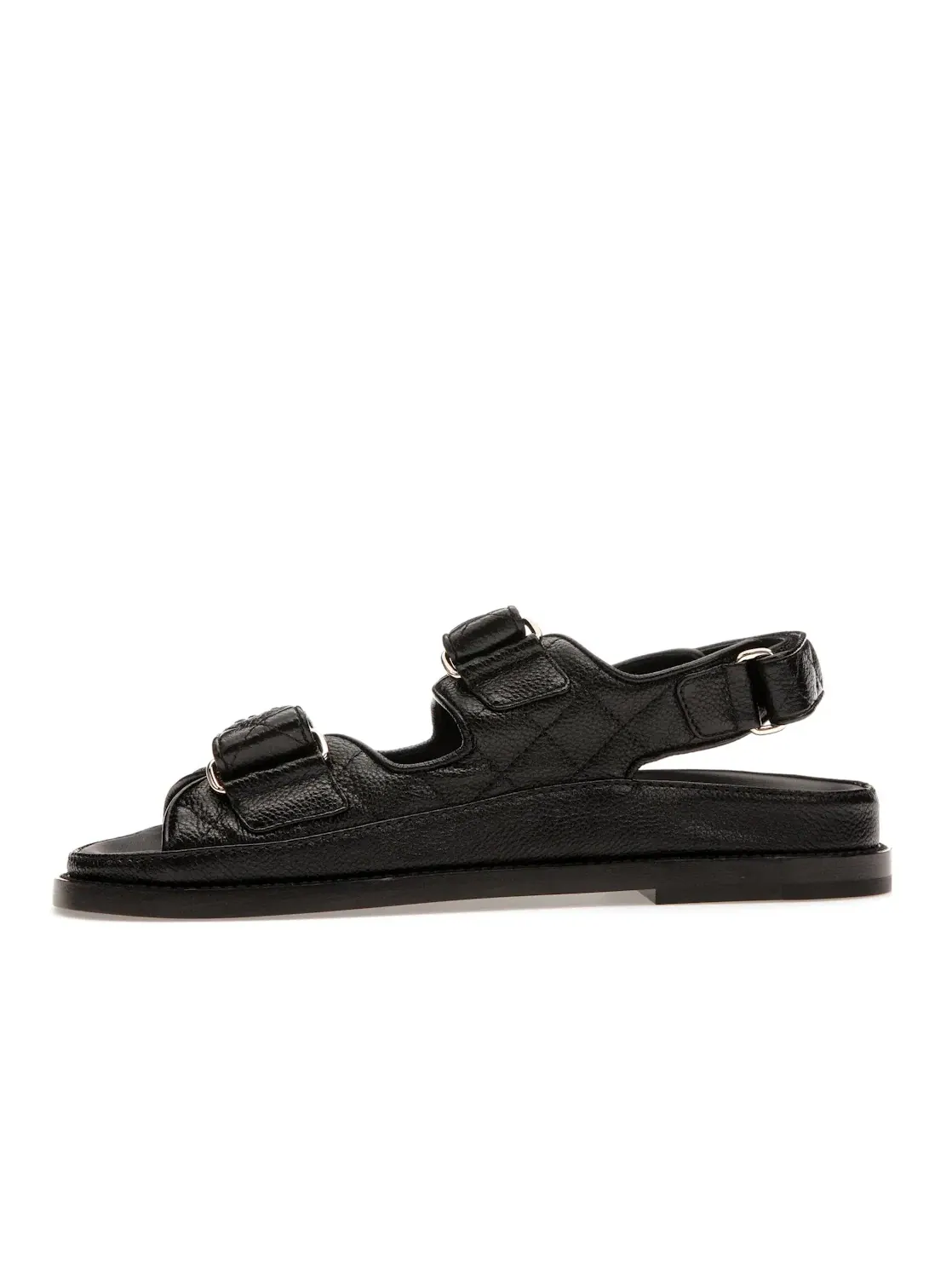 Женские сандалии стеганые Chanel Quilted Dad Sandal Chanel — изображение 3 из 4, черный