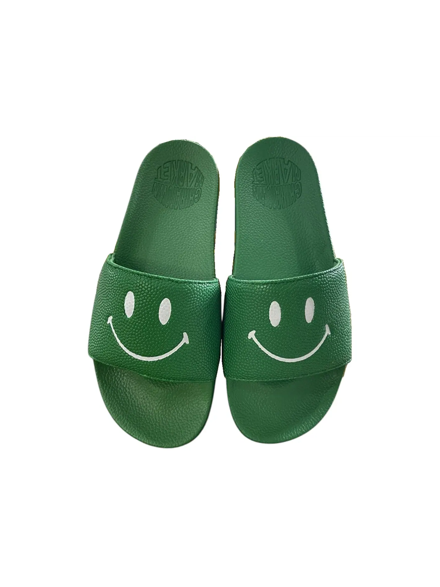 Мужские шлепанцы с принтом Chinatown Market Smiley Slide — изображение 1 из 1, зеленый/белый