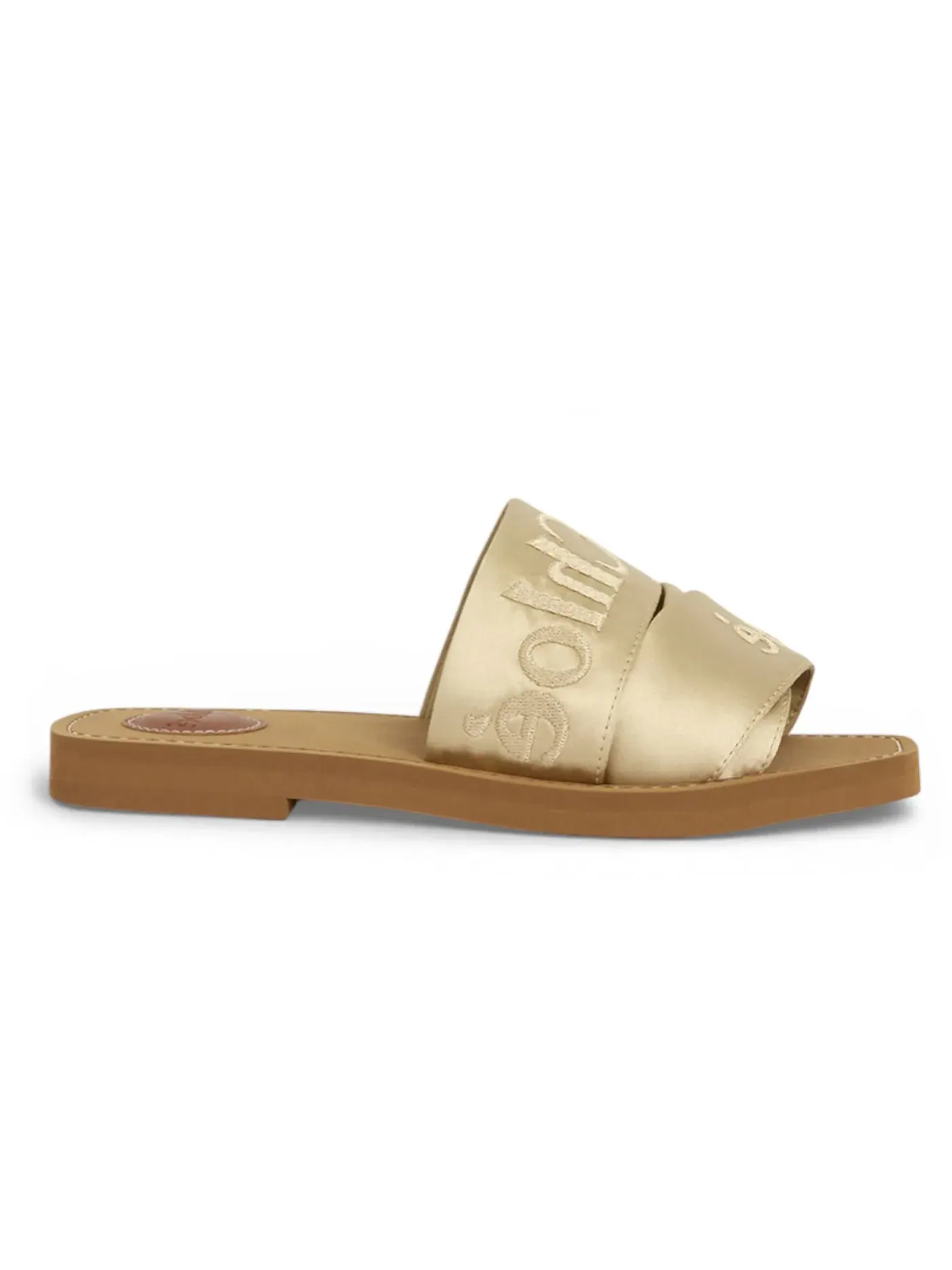 Женские сабо Chloe Woody Mule — изображение 1 из 1, бежевый/коричневый