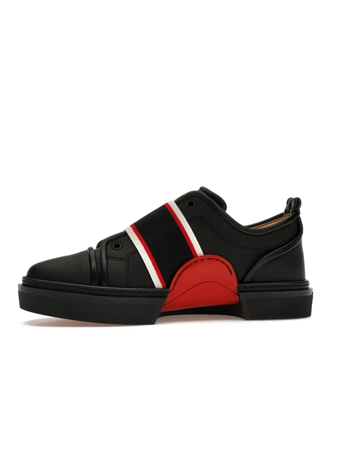 Мужские кроссовки с кожаным верхом Christian Louboutin Adolescenza Sneaker — изображение 3 из 4, черный