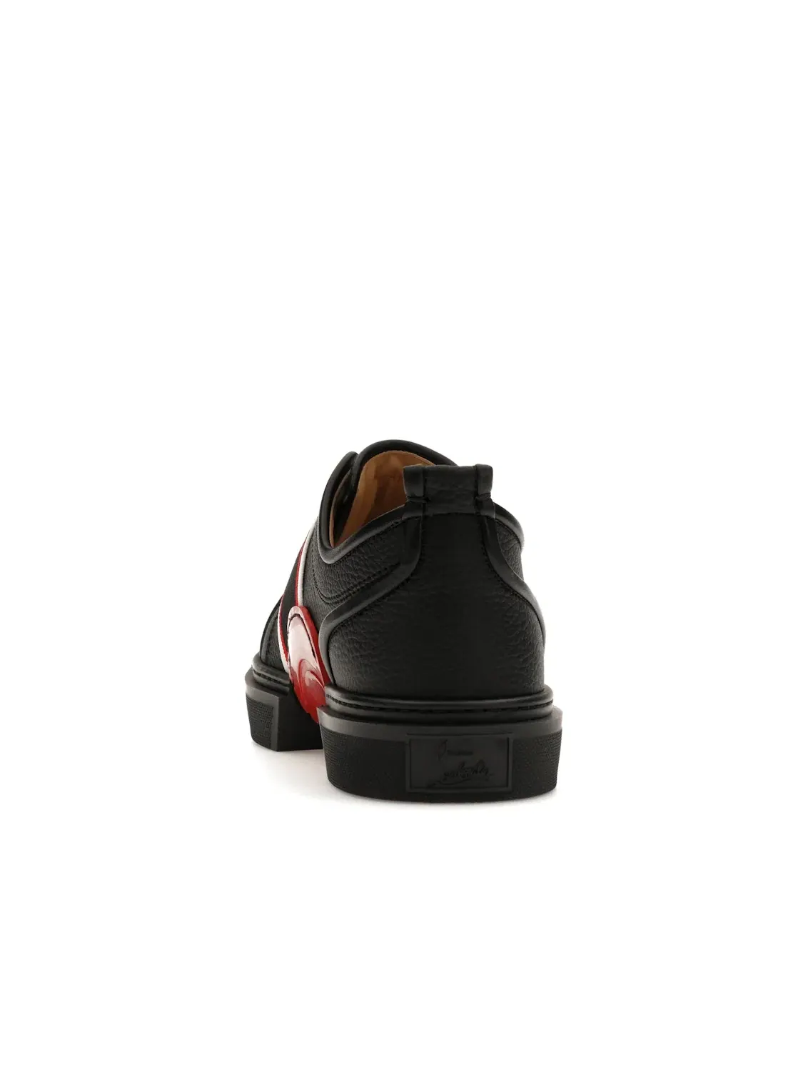 Мужские кроссовки с кожаным верхом Christian Louboutin Adolescenza Sneaker — изображение 4 из 4, черный
