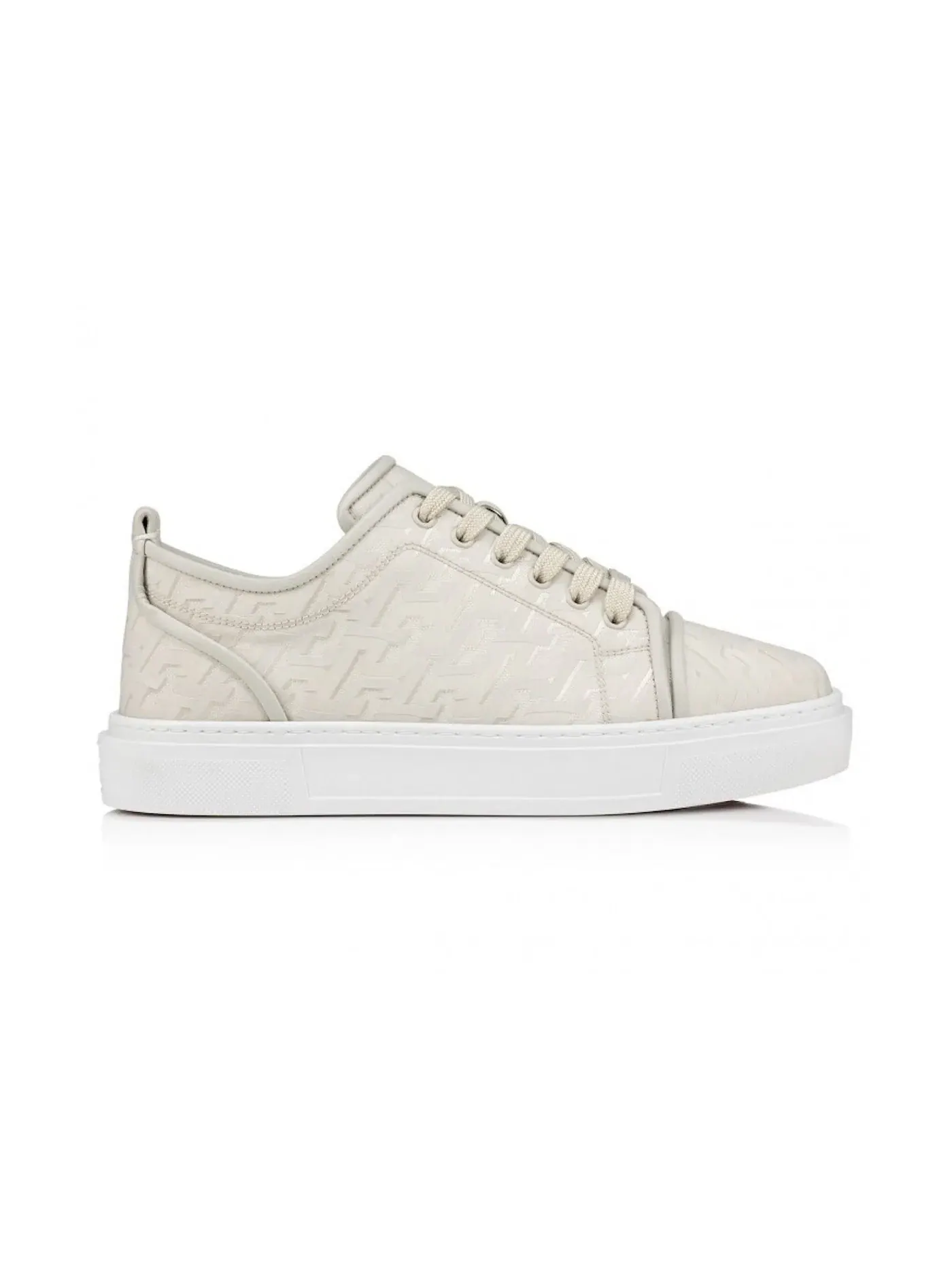 Мужские кеды с принтом Christian Louboutin Adolon Junior Flat, Albatre
