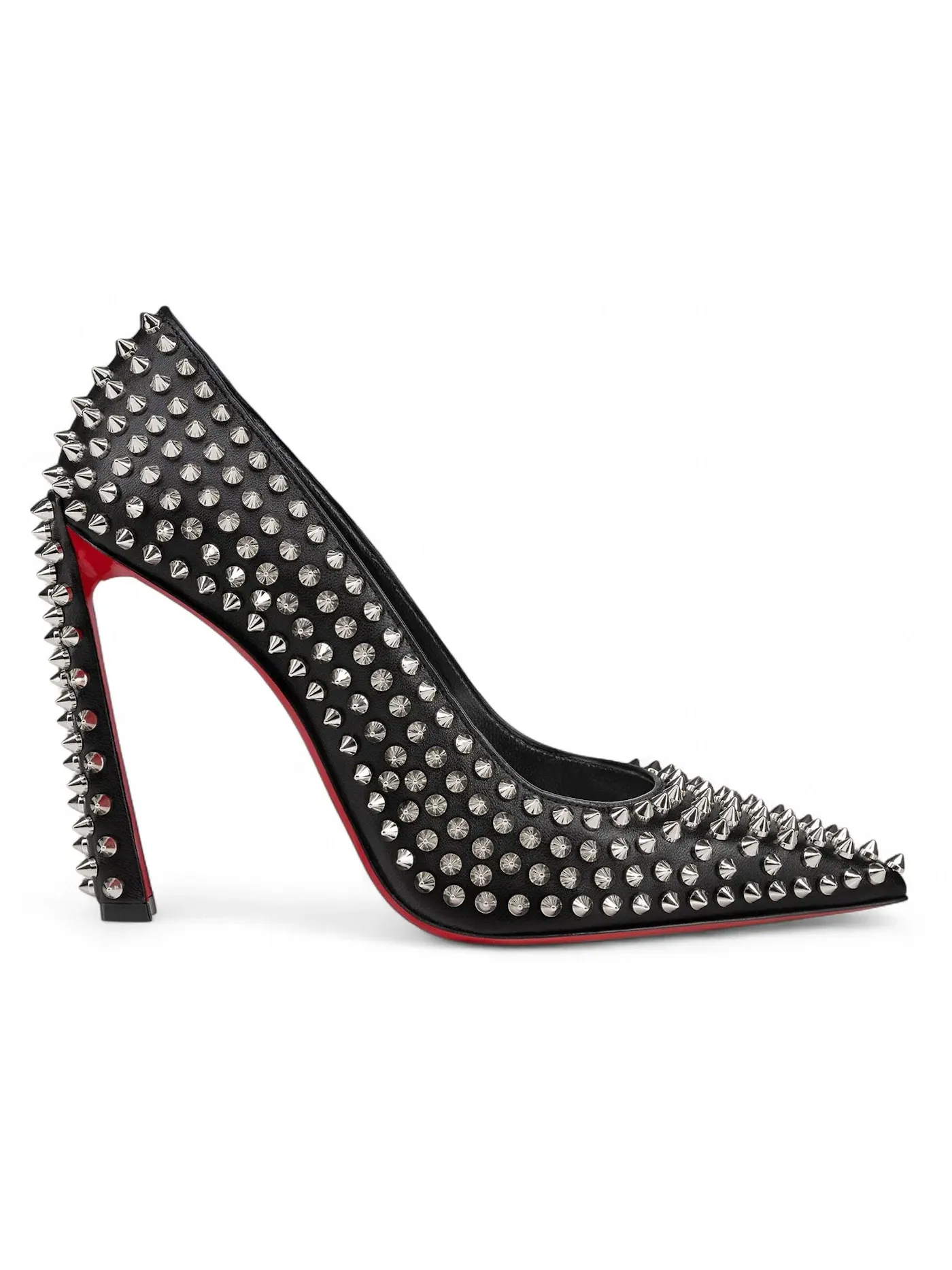 Женские туфли на каблуке с шипами Christian Louboutin Condora Spikes 100 — изображение 1 из 1, черный/черный