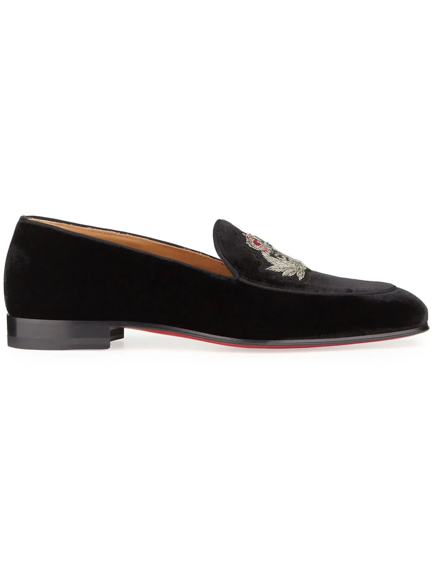 Мужские лоферы с принтом Crest On The Nile Christian Louboutin — изображение 1 из 1, черный