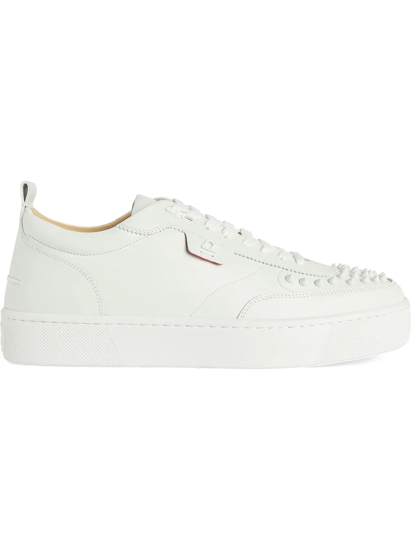 Мужские кроссовки с шипами Christian Louboutin Happyrui Spikes Flat — изображение 1 из 1, белый