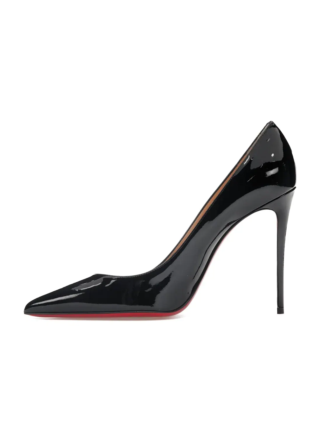 Женские туфли на каблуке с острым носком Christian Louboutin — изображение 3 из 4, черный/красный