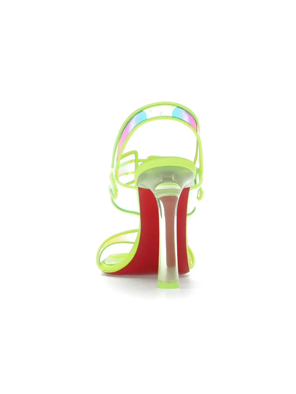 Женские босоножки на каблуке из ПВХ и кожи Loubi Duniss 100 Christian Louboutin — изображение 4 из 4, желтый
