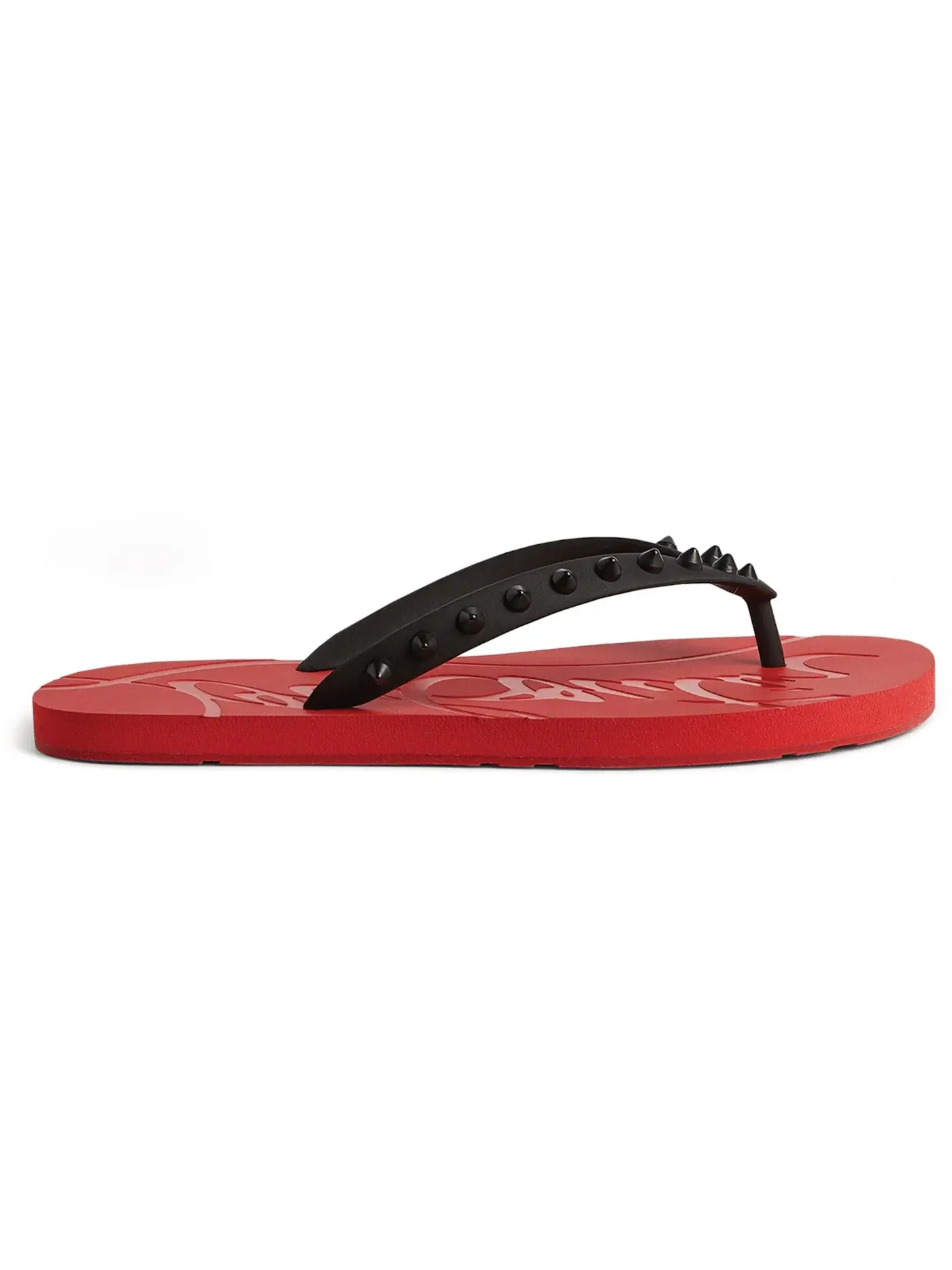 Мужские шлепанцы Christian Louboutin Loubi Flip Slide — изображение 1 из 1, красный/черный