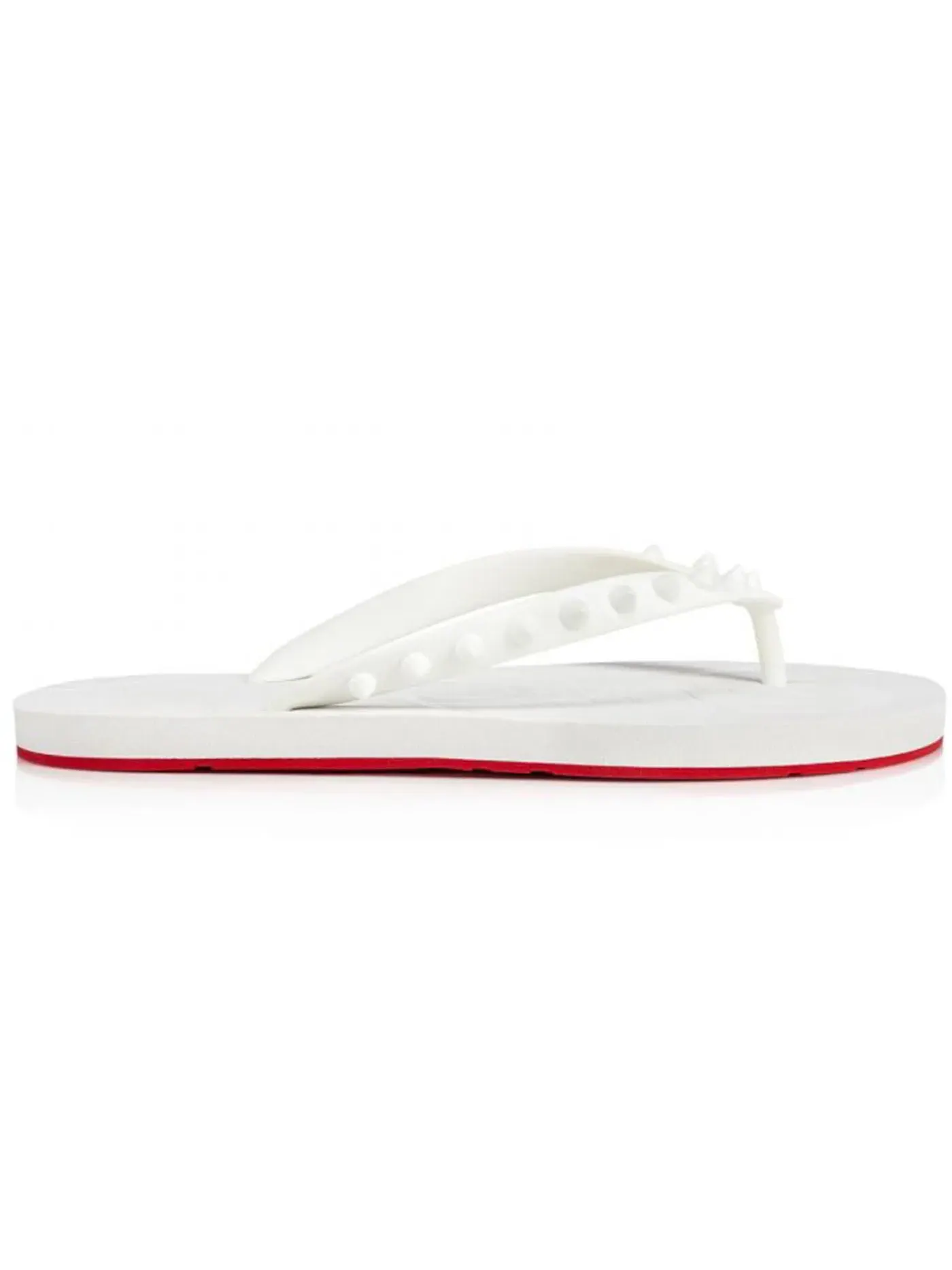 Женские шлепанцы с ремешком Christian Louboutin Loubi Flip Slide — изображение 1 из 1, белый/белый