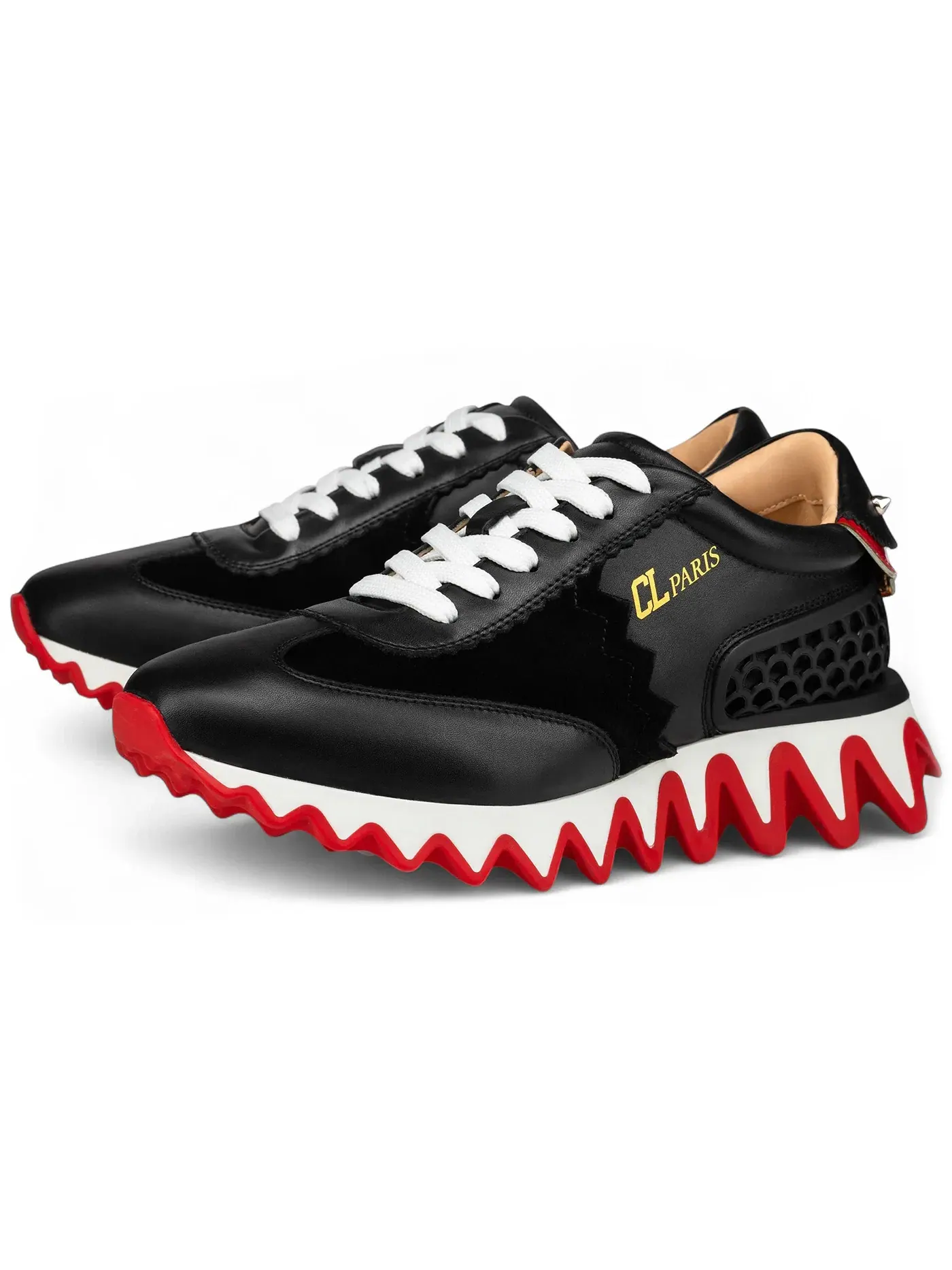 Женские кроссовки с фирменным дизайном Christian Louboutin Loubishark — изображение 1 из 1, черный
