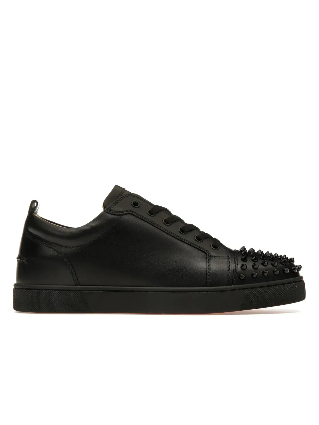 Мужские кеды с шипами Christian Louboutin Louis Junior Spikes Flat — изображение 1 из 4, черный/серебристый