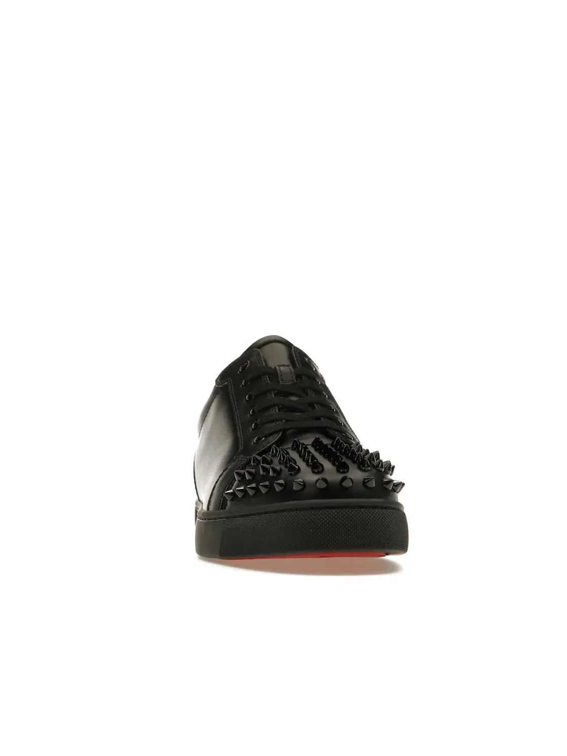 Мужские кеды с шипами Christian Louboutin Louis Junior Spikes Flat — изображение 2 из 4, черный/серебристый