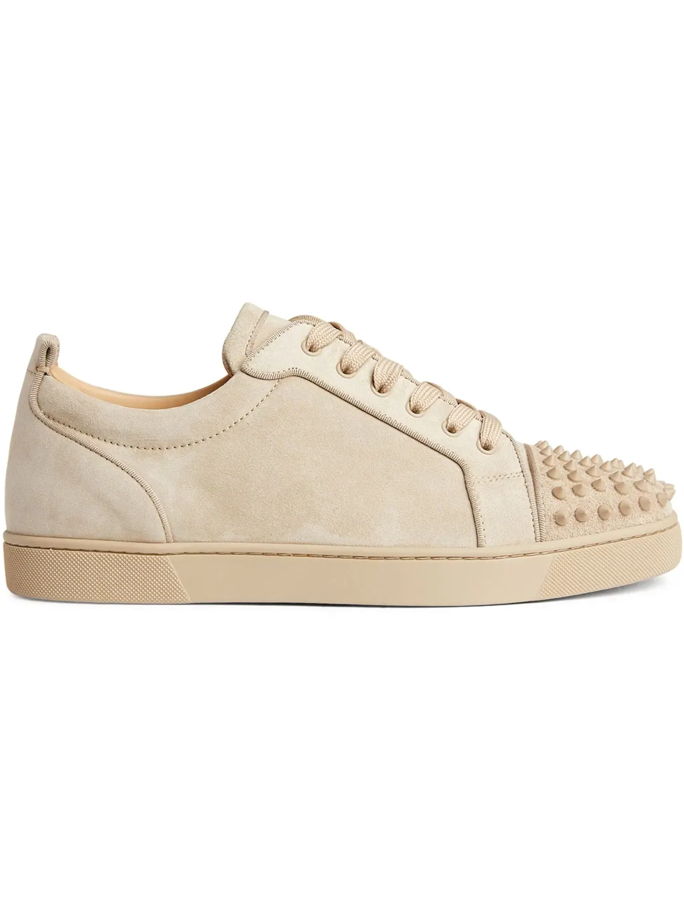 Мужские кеды с шипами Christian Louboutin Louis Junior Spikes Orlato Flat Veau — изображение 1 из 1, бежевый