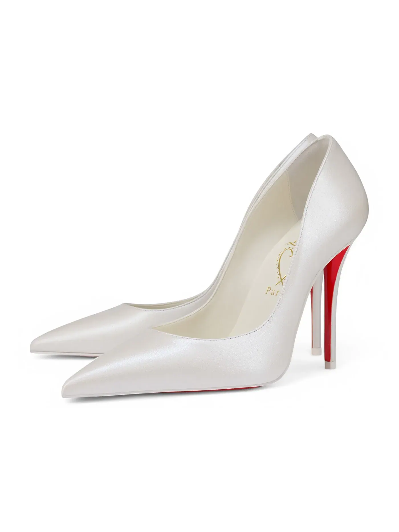 Женские туфли-лодочки на каблуке Miss Z Christian Louboutin — изображение 2 из 2, белый