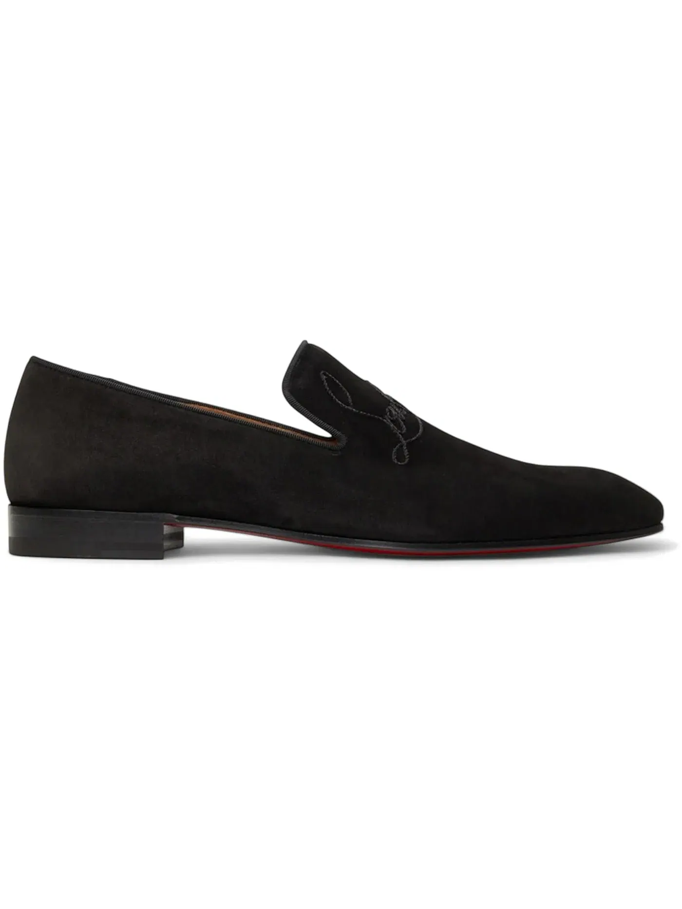 Мужские лоферы с принтом Navy Dandelion Christian Louboutin — изображение 1 из 3, черный