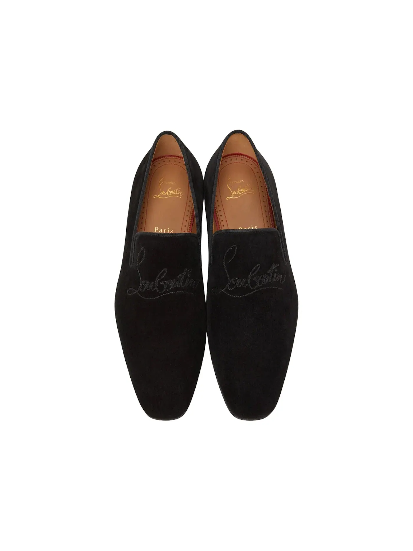 Мужские лоферы с принтом Navy Dandelion Christian Louboutin — изображение 2 из 3, черный