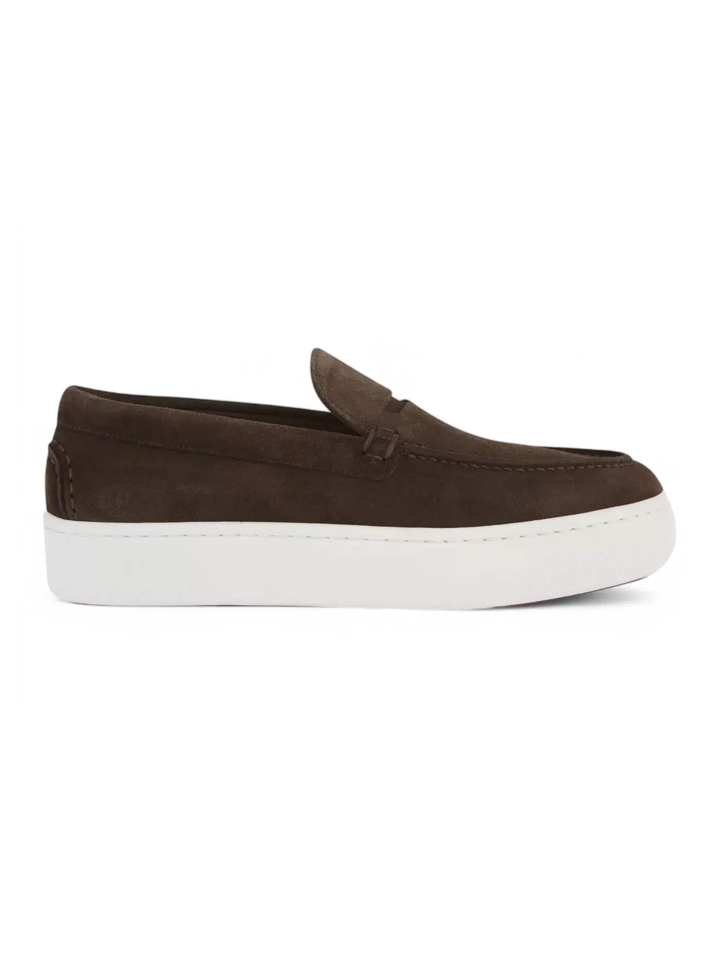 Мужские лоферы без каблука Christian Louboutin Paqueboat Flat Crosta Retournee — изображение 1 из 1, коричневый