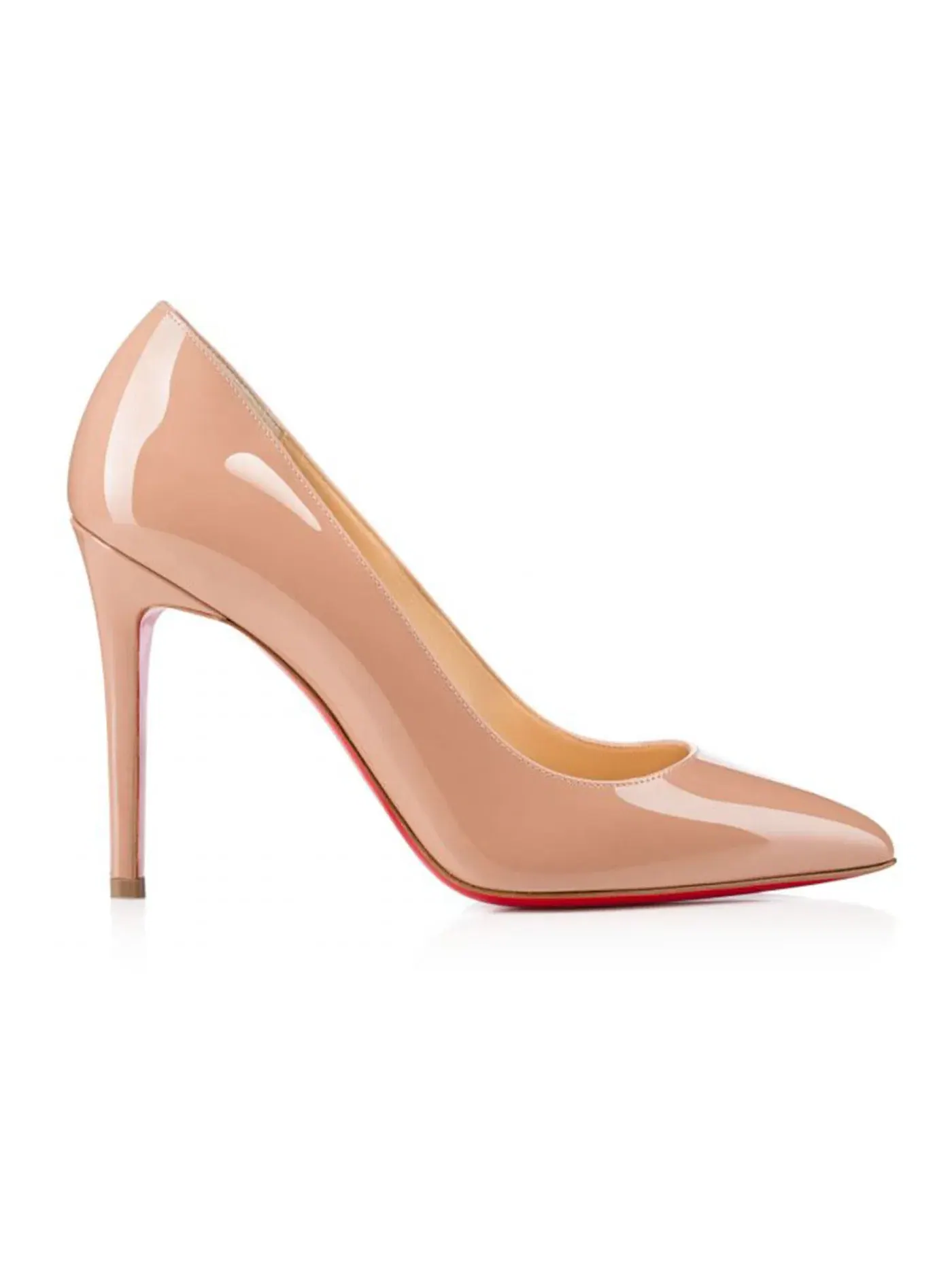 Женские туфли-лодочки на каблуке Christian Louboutin Pigalle 100mm Pump — изображение 1 из 2, нюдовый