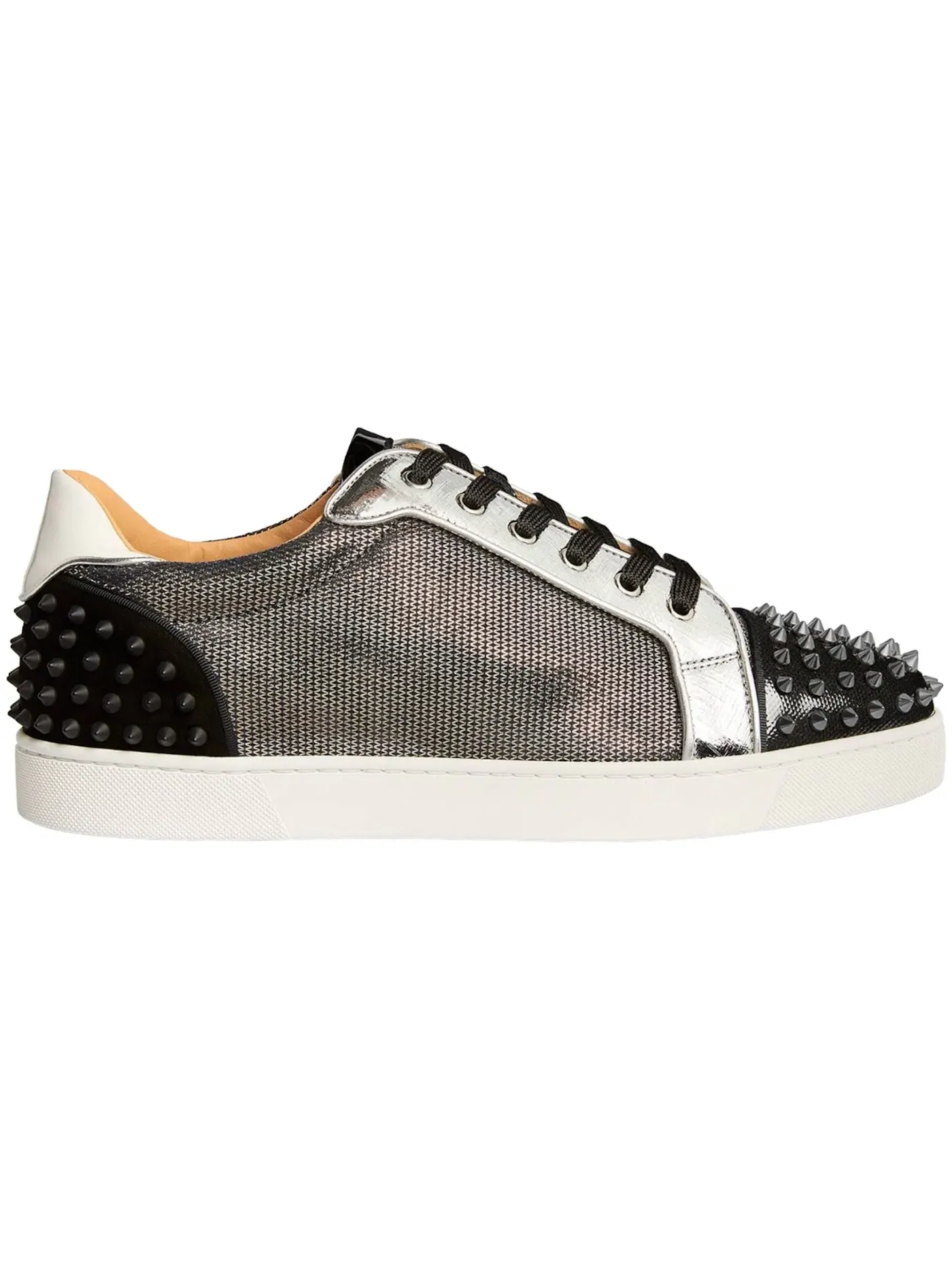 Мужские кеды с принтом Christian Louboutin Seavaste 2 Orlato Flat — изображение 1 из 1, серебристый/черный