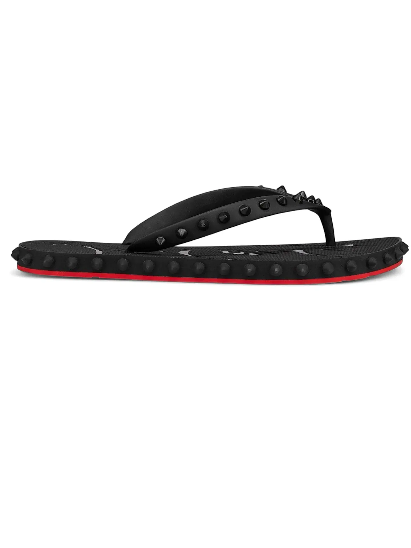Женские шлепанцы без каблука Christian Louboutin Super Loubi Flip Donna Flat — изображение 1 из 1, черный