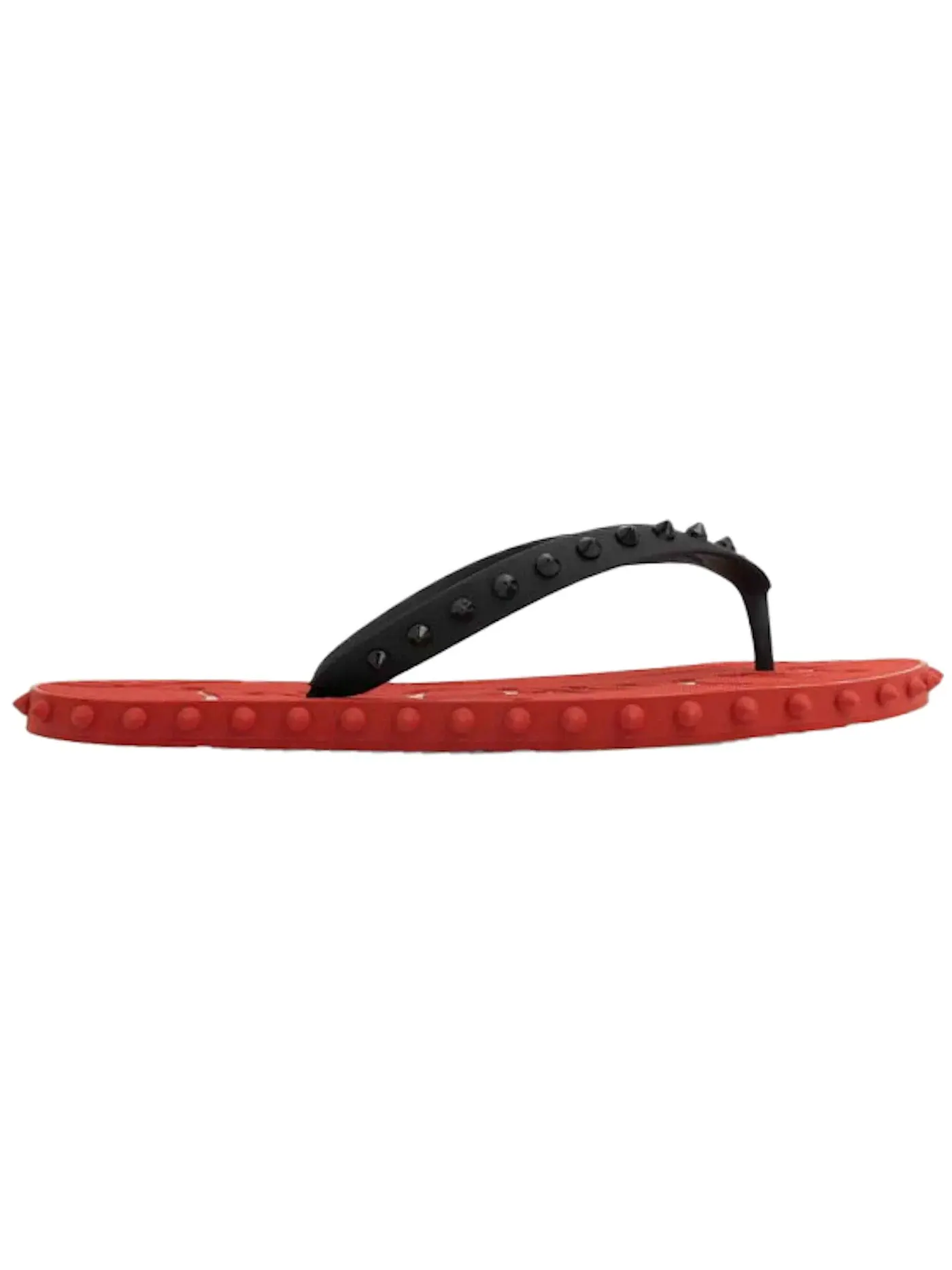 Мужские шлепанцы с принтом Christian Louboutin Super Loubi Flip Flop — изображение 1 из 1, черный