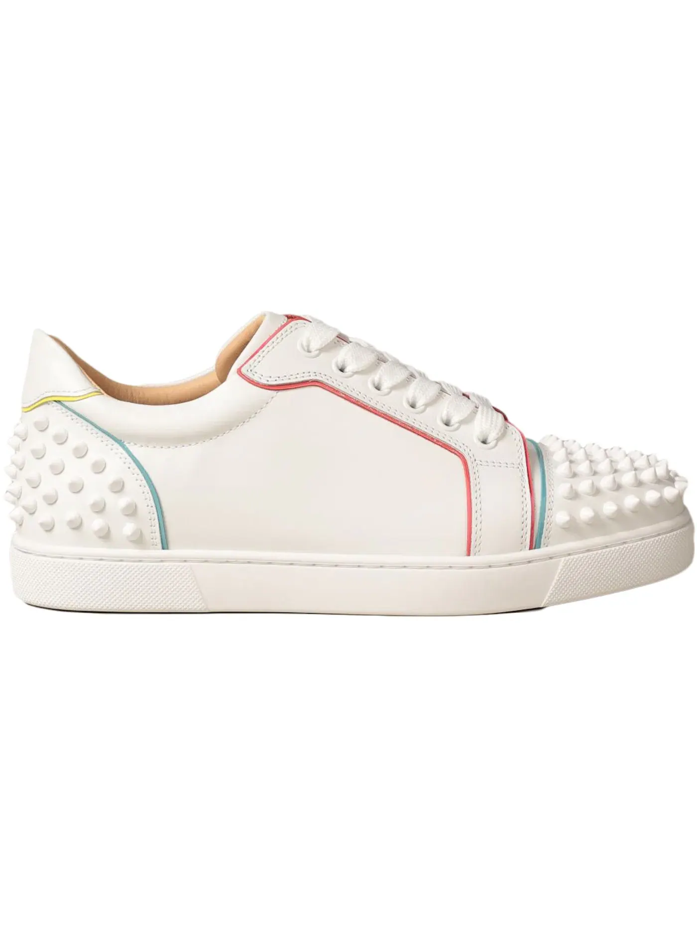 Женские кроссовки кожаные Christian Louboutin Vieira 2 — изображение 1 из 1, белый/красный/зеленый