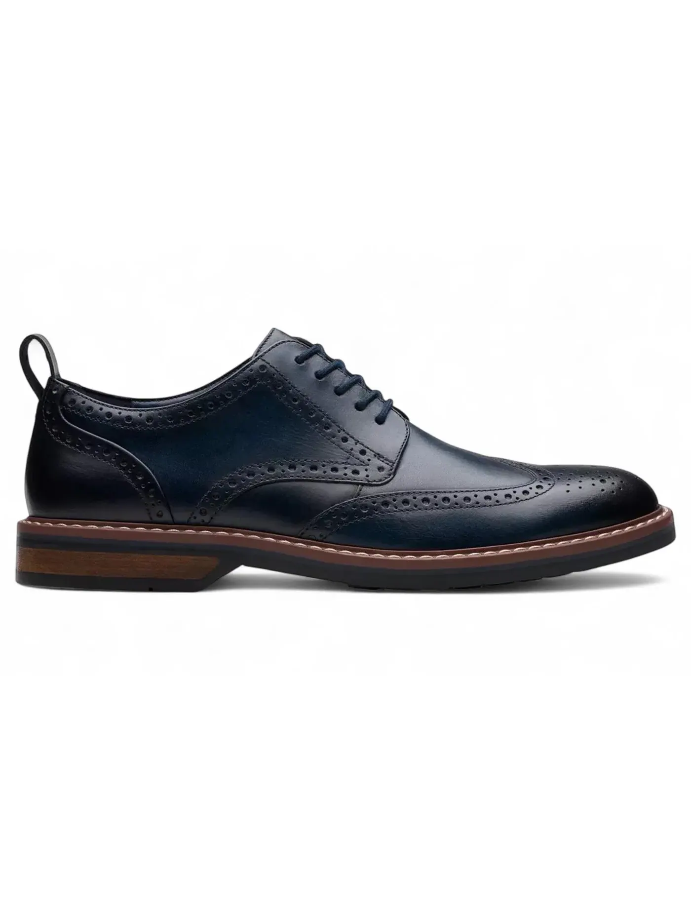 Мужские оксфорды из кожи Модель Clarks Aldwin Limit Clarks — изображение 1 из 1, темно-синий