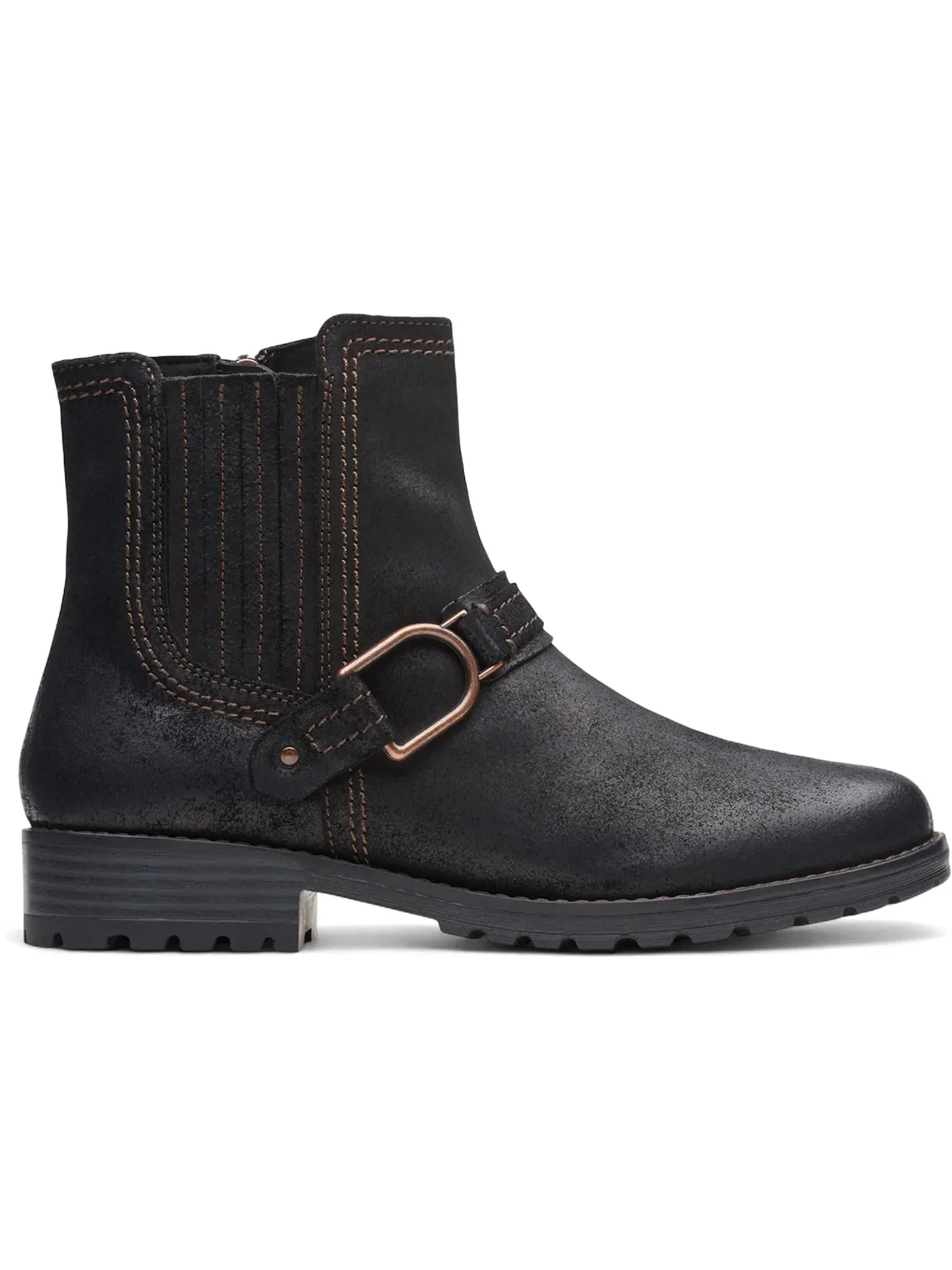 Женские ботинки замшевые Clarks Aspra Buckle — изображение 1 из 1, черный