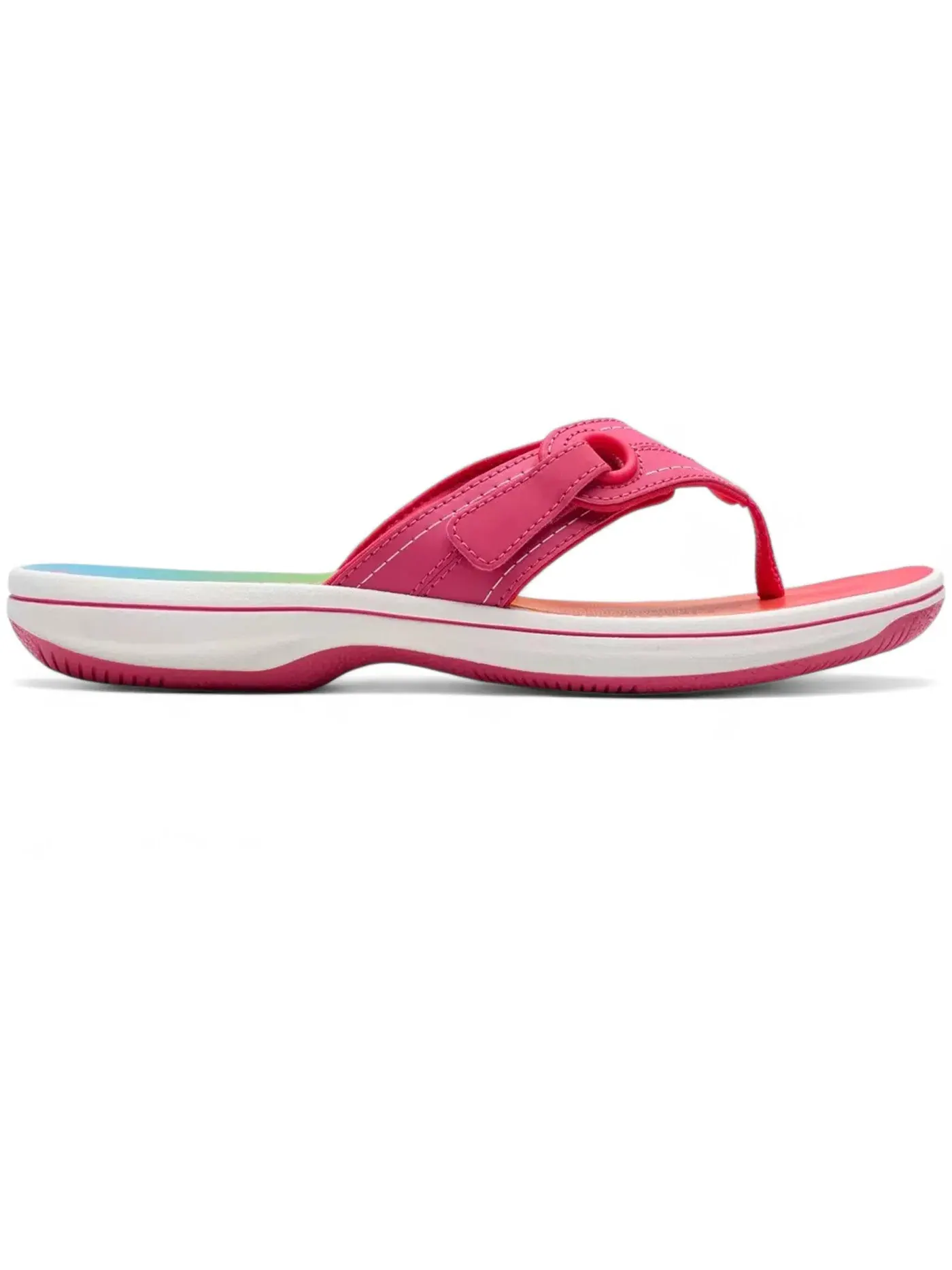 Женские сандалии с принтом омбре Clarks Breeze Reyna — изображение 1 из 1, яркий розовый