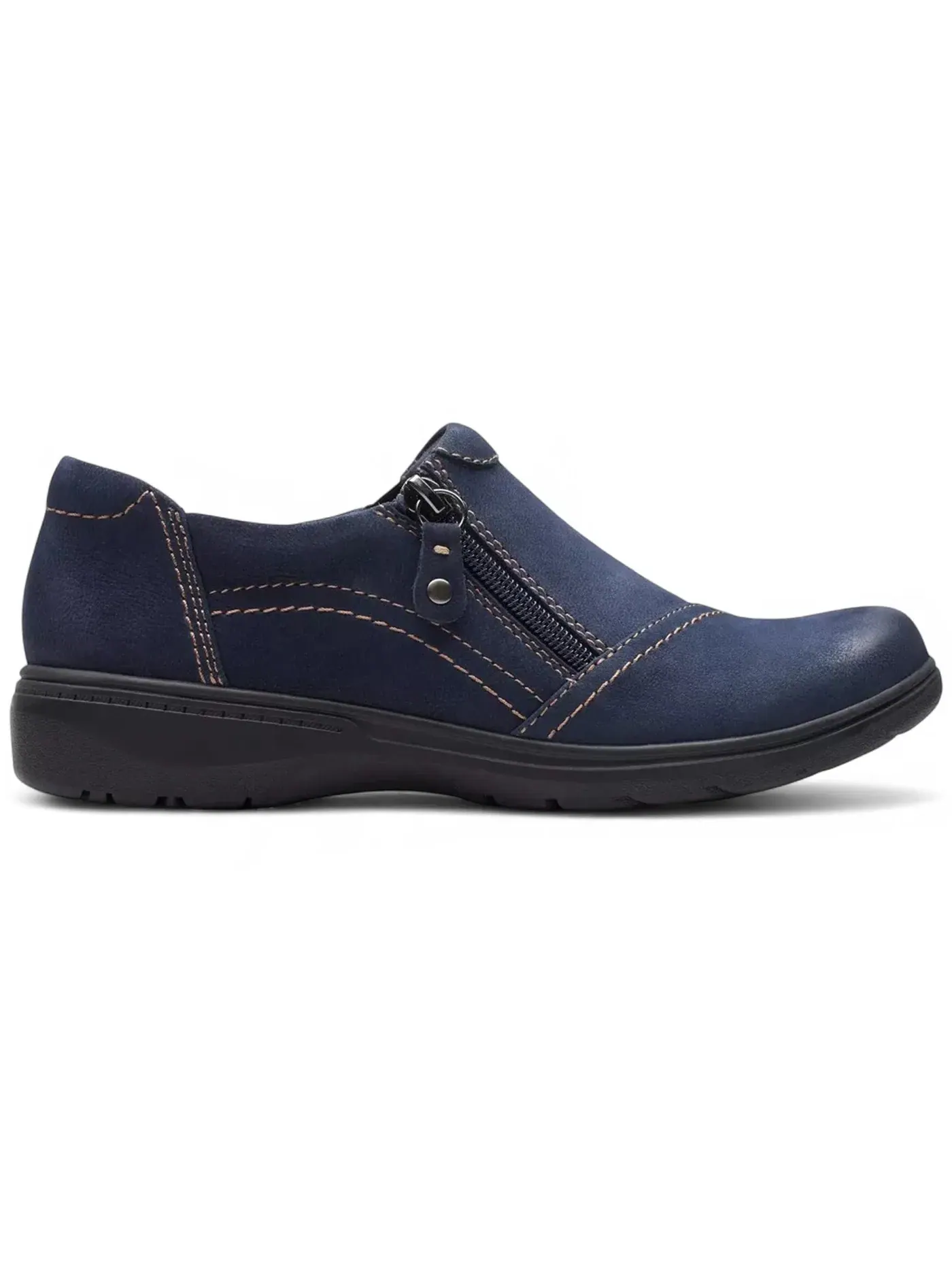Женские оксфорды с закрытыми носками Clarks Carleigh Ray — изображение 1 из 1, темно-синий