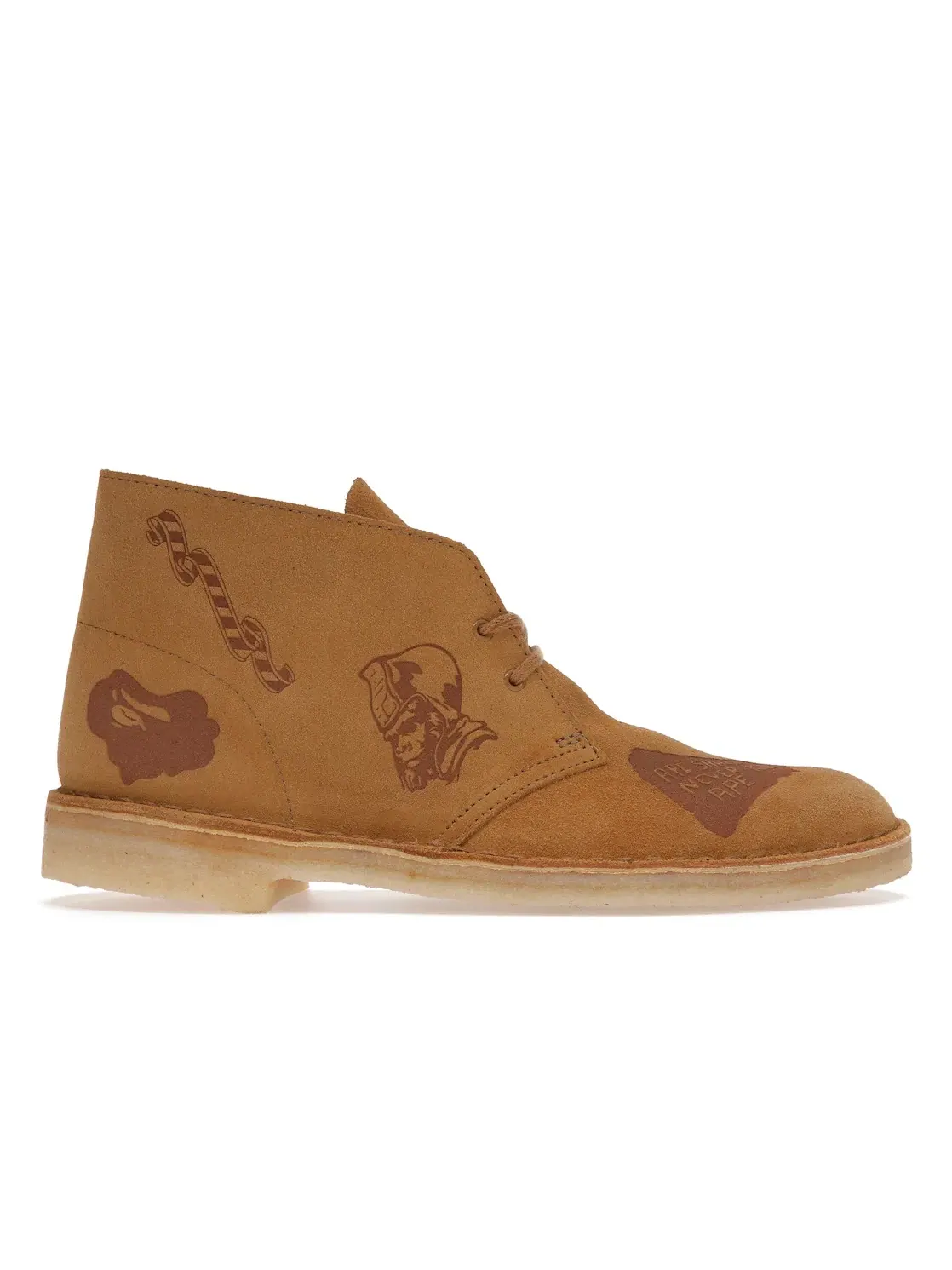 Мужские ботинки с тиснением Clarks Desert Boot — изображение 1 из 4, коричневый