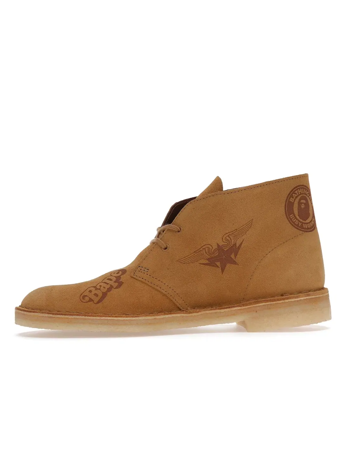 Мужские ботинки с тиснением Clarks Desert Boot — изображение 3 из 4, коричневый
