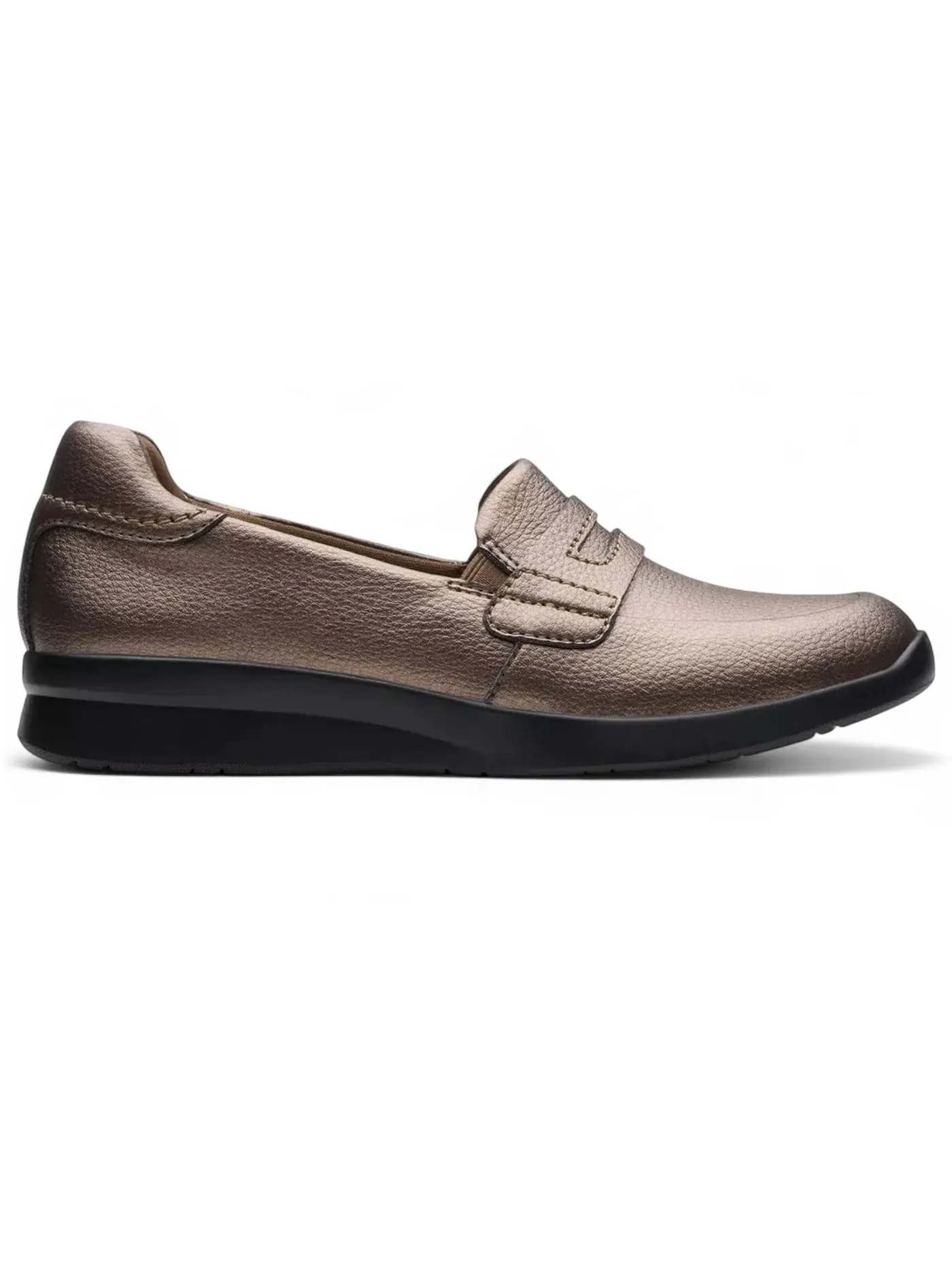 Женские лоферы без каблука Clarks Ellowyn Penny — изображение 1 из 1, золотистый