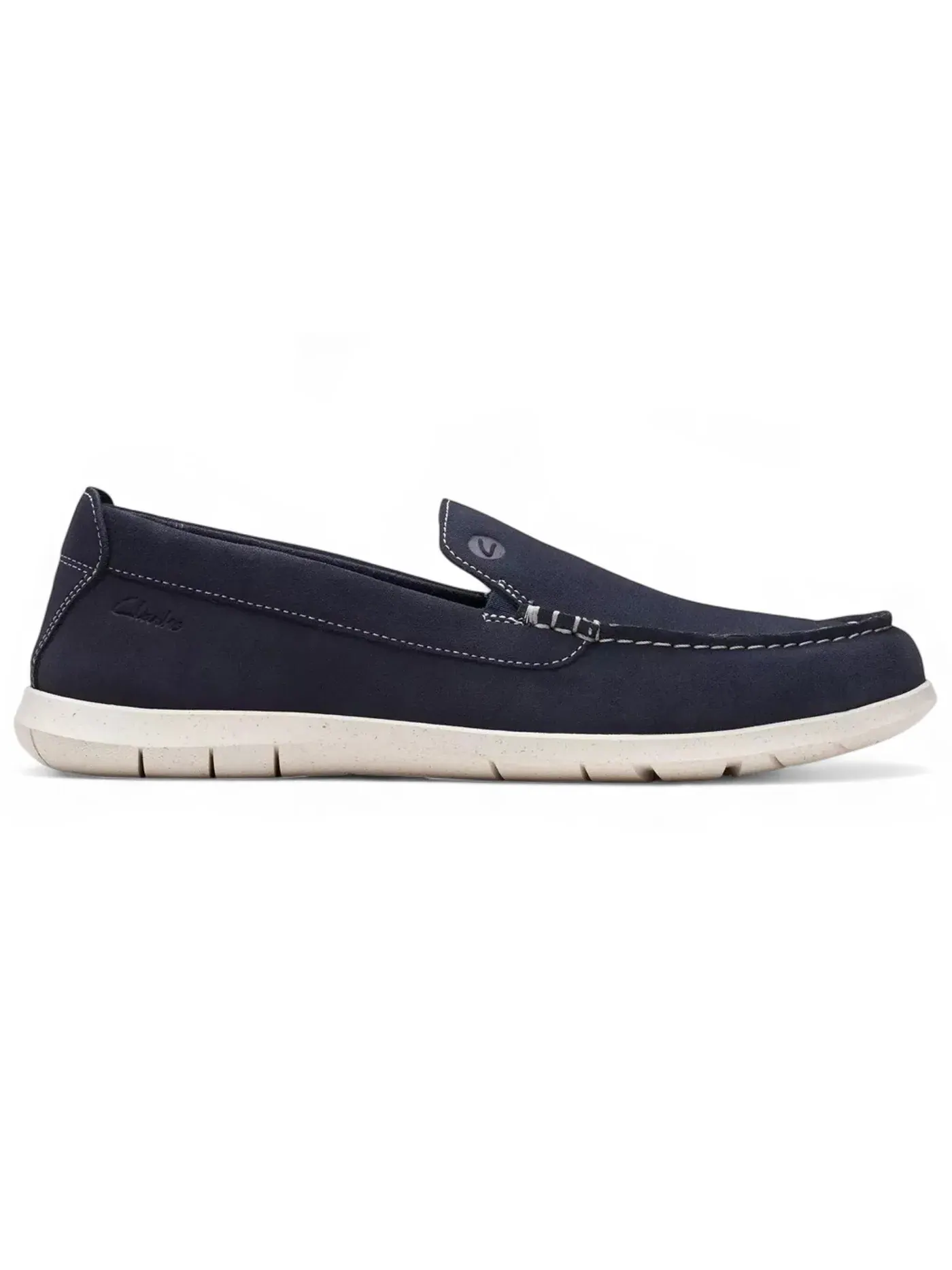 Мужские лоферы с кожаным верхом Clarks Flexway Step — изображение 1 из 1, темно-синий