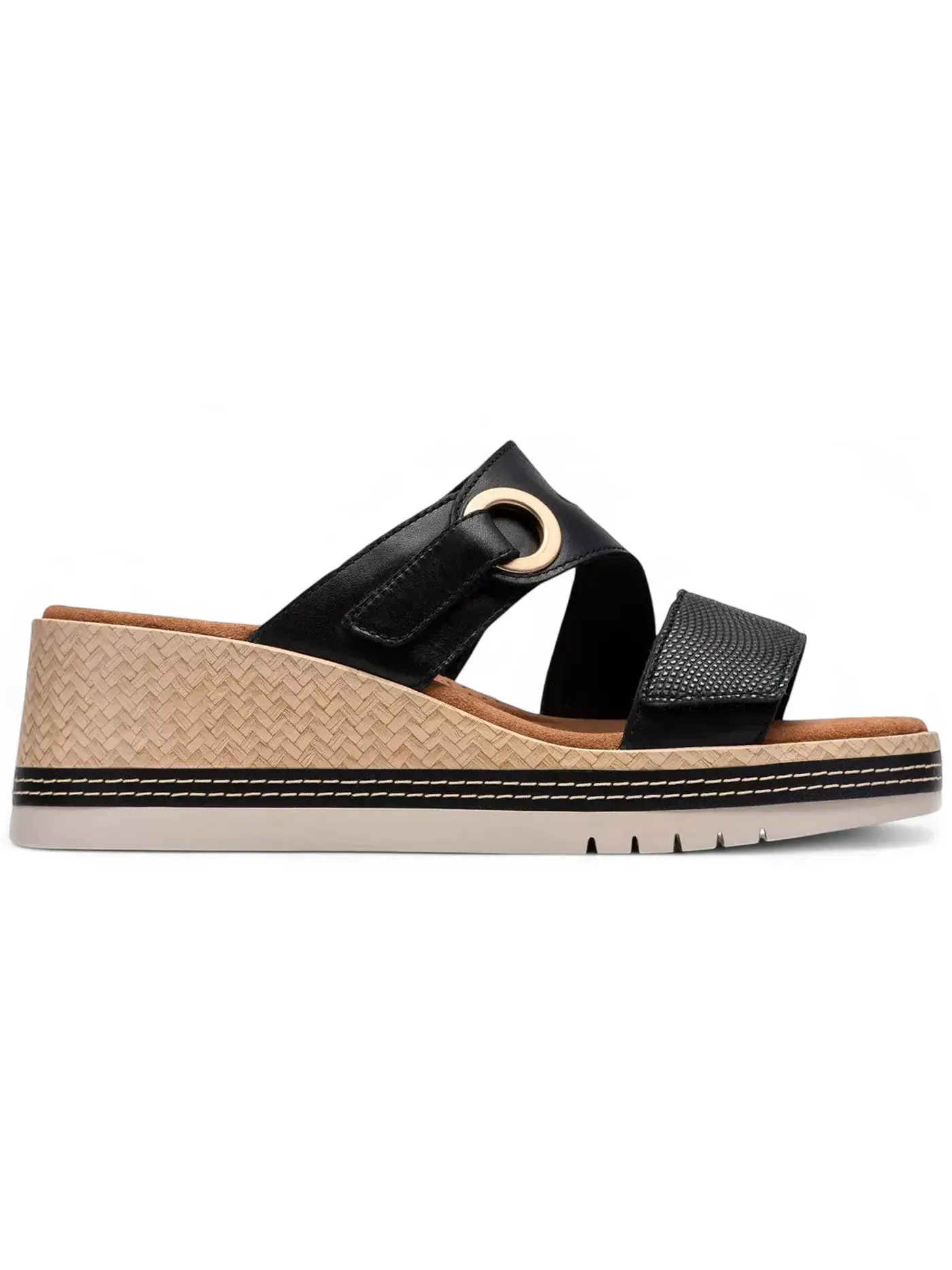 Женские сандалии-слайды Clarks Kidiki Cove — изображение 1 из 1, черный