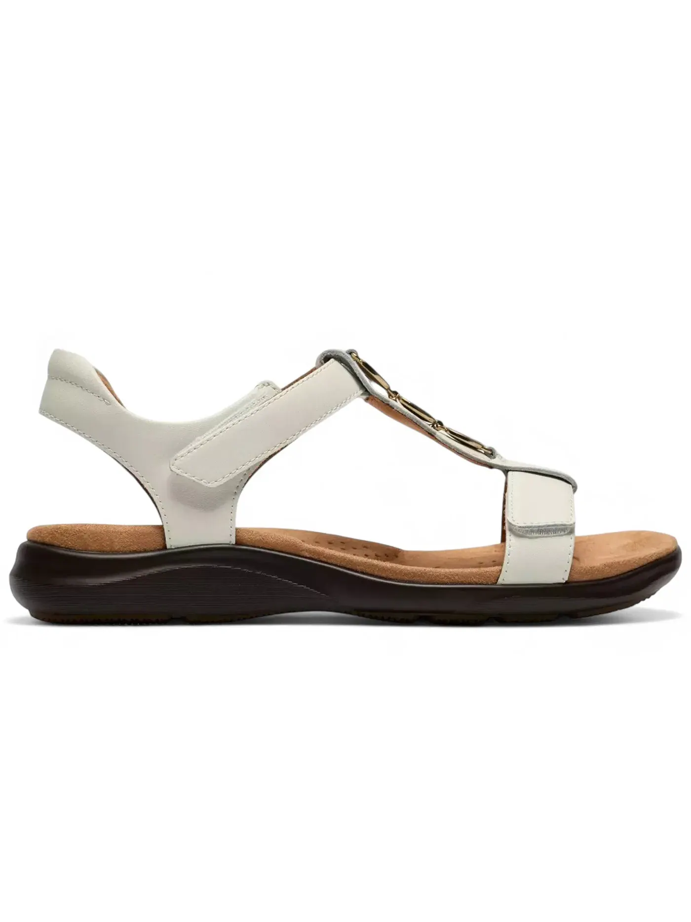 Женские сандалии на плоском ходу Clarks Kitly Gem — изображение 1 из 1, белый