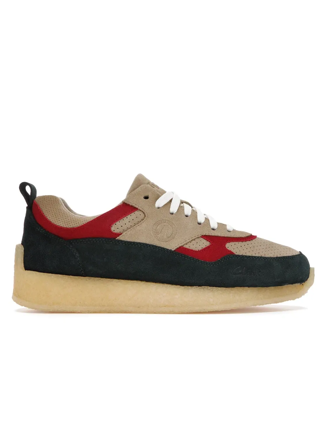 Мужские кроссовки Lifestyle с принтом Clarks Lockhill Clarks — изображение 1 из 4, бежевый/зеленый/красный