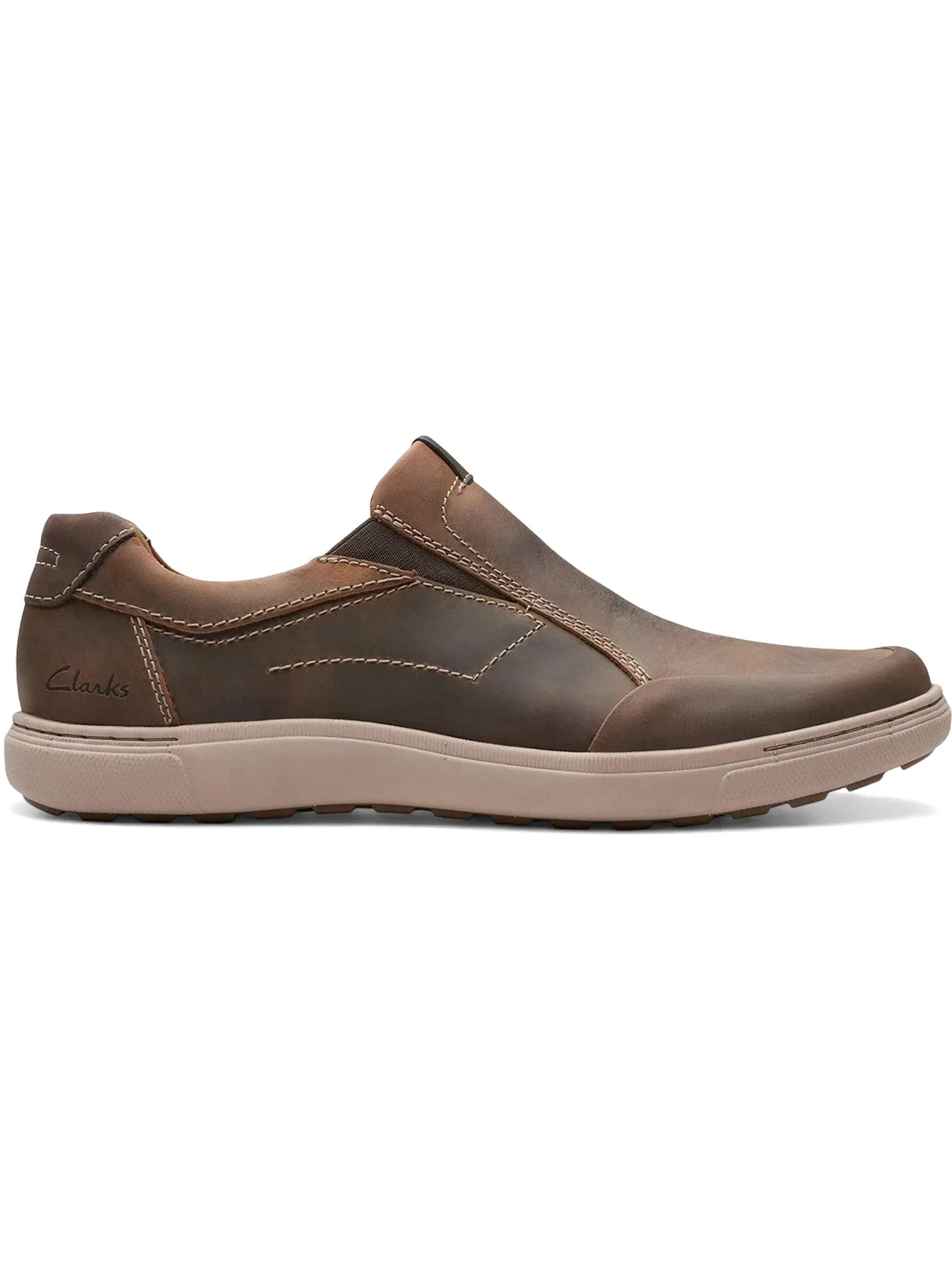Мужские лоферы Beeswax Leather Clarks Mapstone Step — изображение 1 из 1, воск