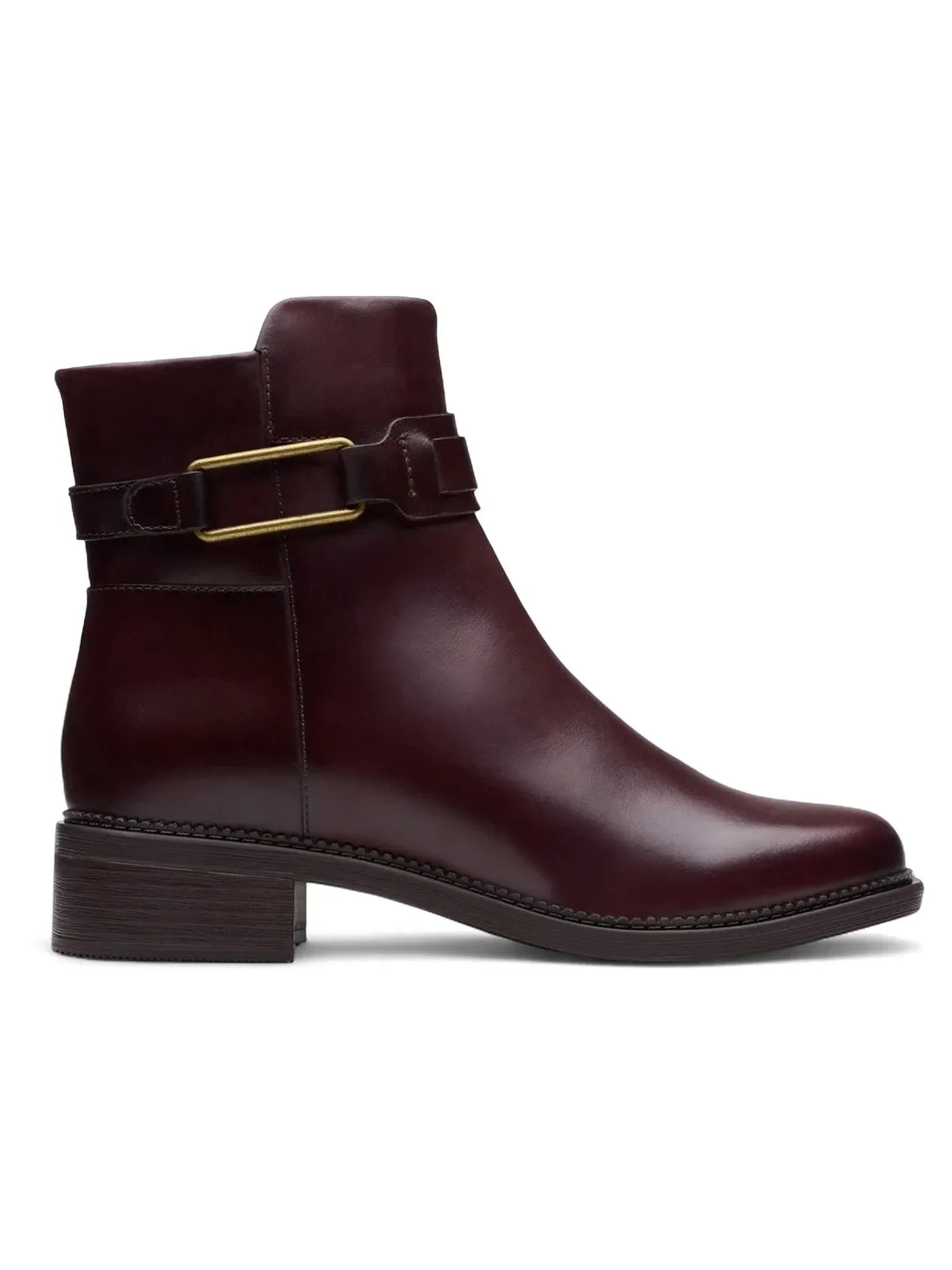 Женские ботинки из кожи Clarks Maye Bella — изображение 1 из 1, бордо
