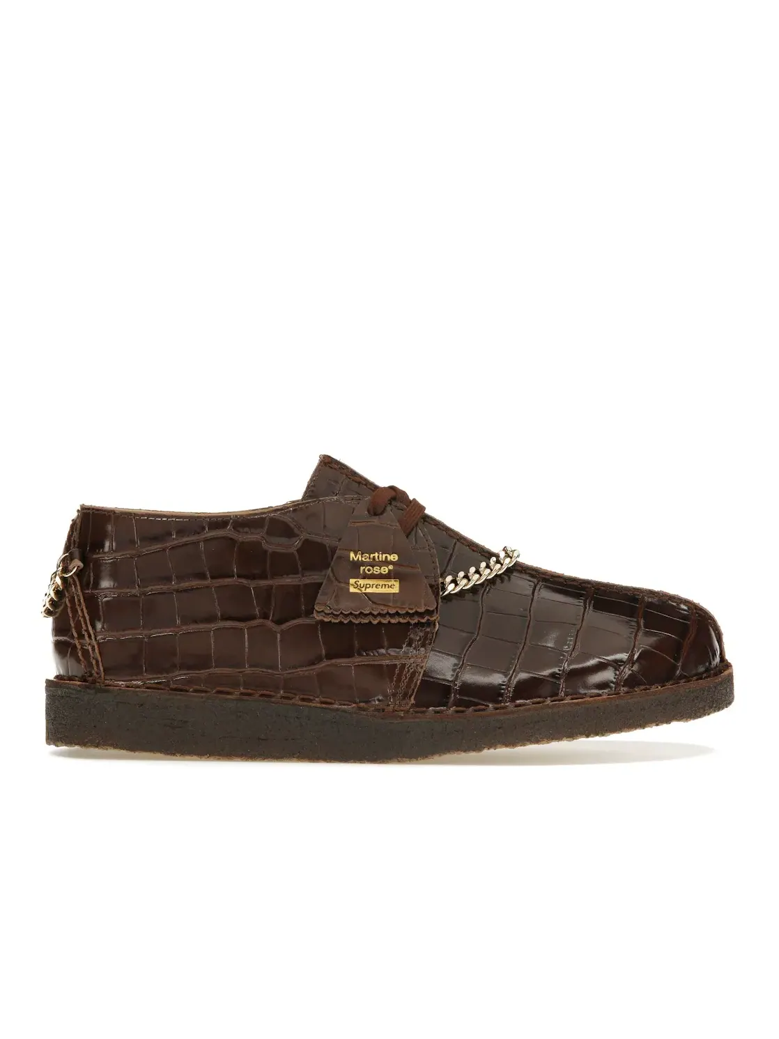 Мужские оксфорды замшевые Clarks Originals Desert Trek Supreme Martine Rose — изображение 1 из 4, коричневый/золотистый