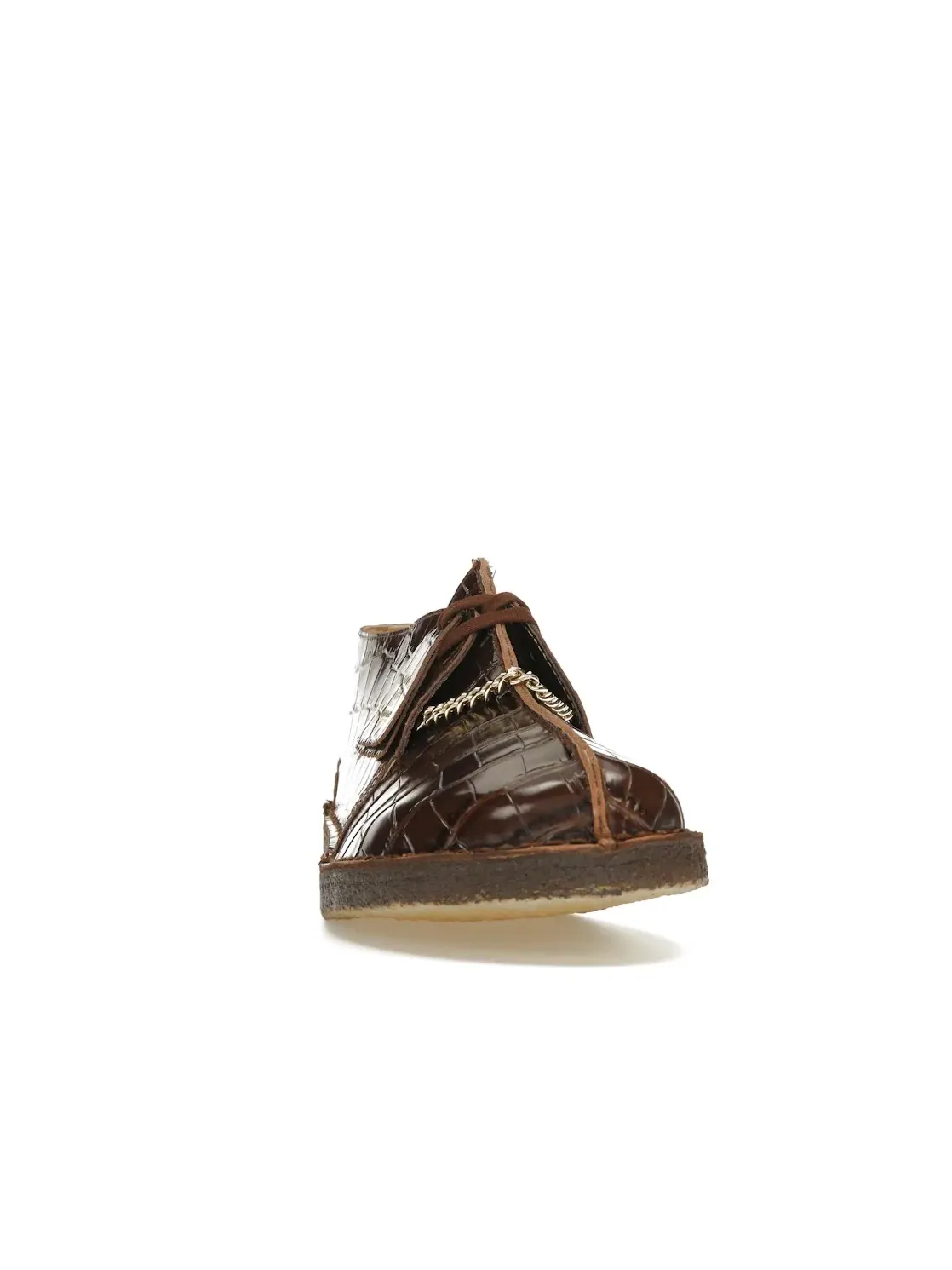 Мужские оксфорды замшевые Clarks Originals Desert Trek Supreme Martine Rose — изображение 2 из 4, коричневый/золотистый