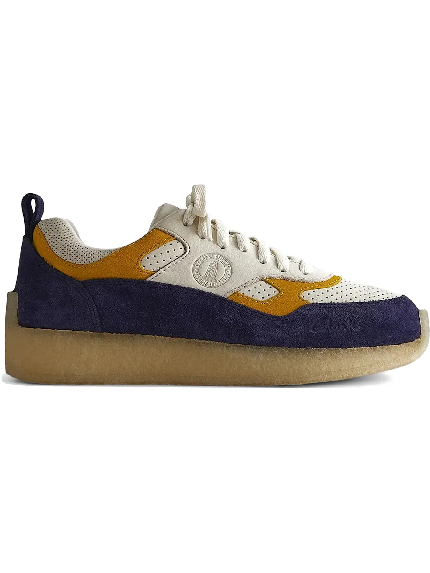 Мужские кроссовки замшевые Clarks Originals Lockhill Clarks — изображение 1 из 1, синий желтый