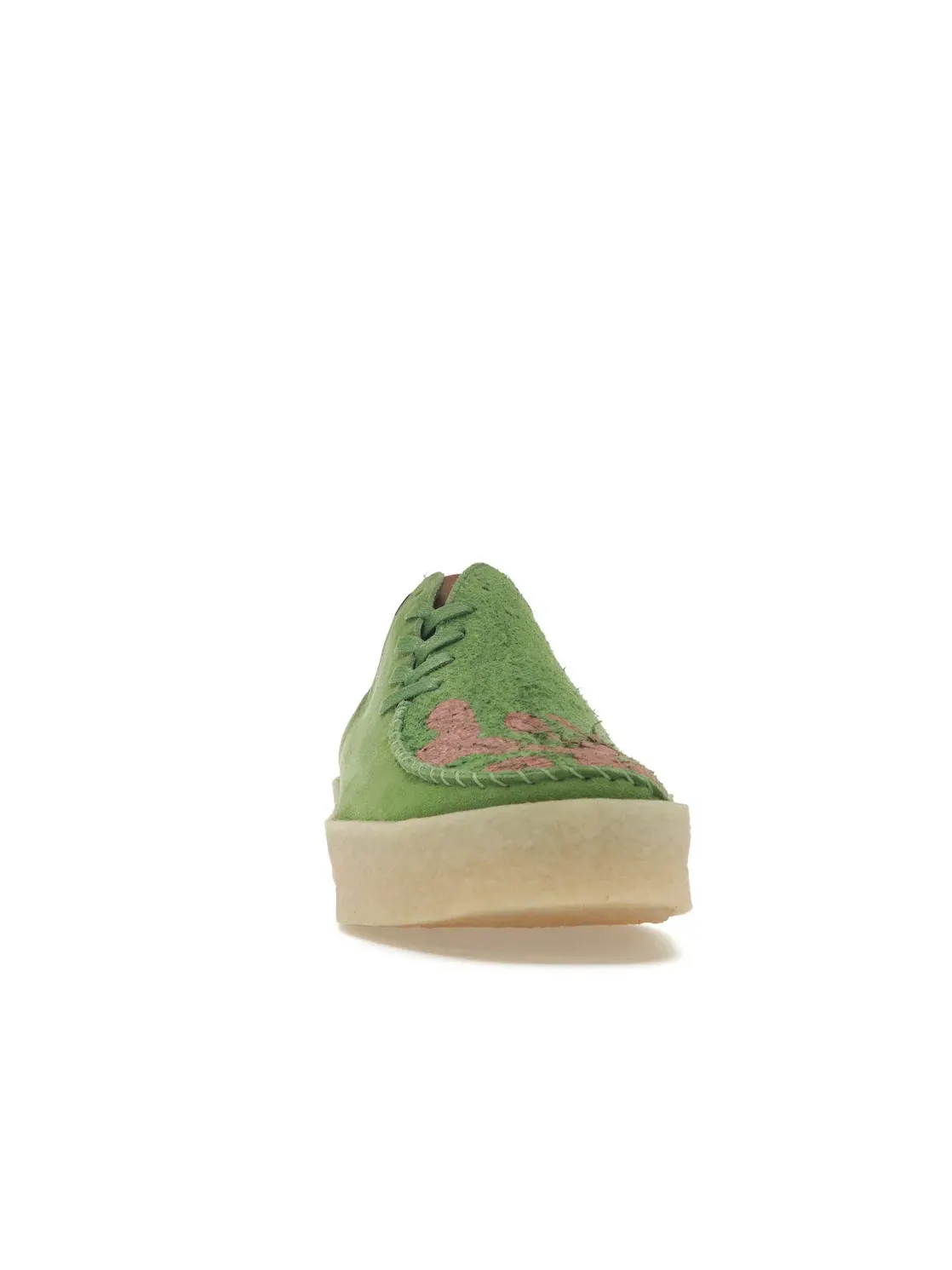 Мужские лоферы с принтом Clarks Originals Mud Moss Lugger Cupsole — изображение 2 из 4, зеленый/розовый