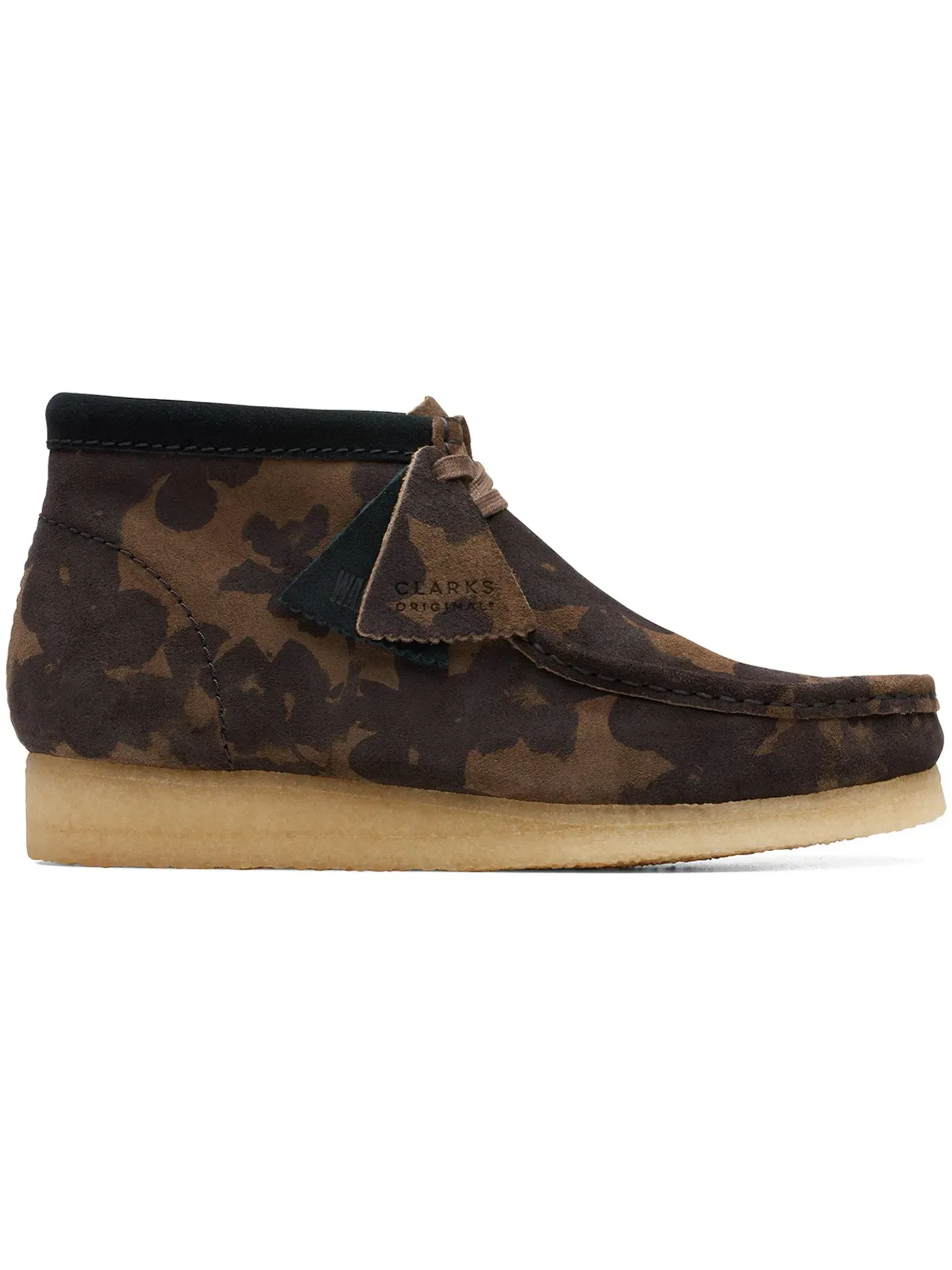 Мужские ботинки с принтом Clarks Originals Wallabee Boot Clarks — изображение 1 из 1, черный хаки